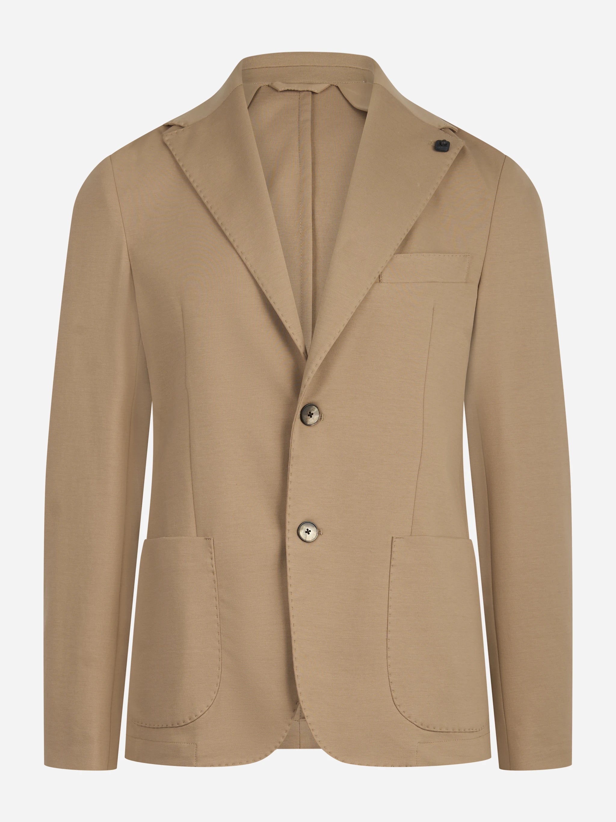 Blazer monopetto in jersey beige