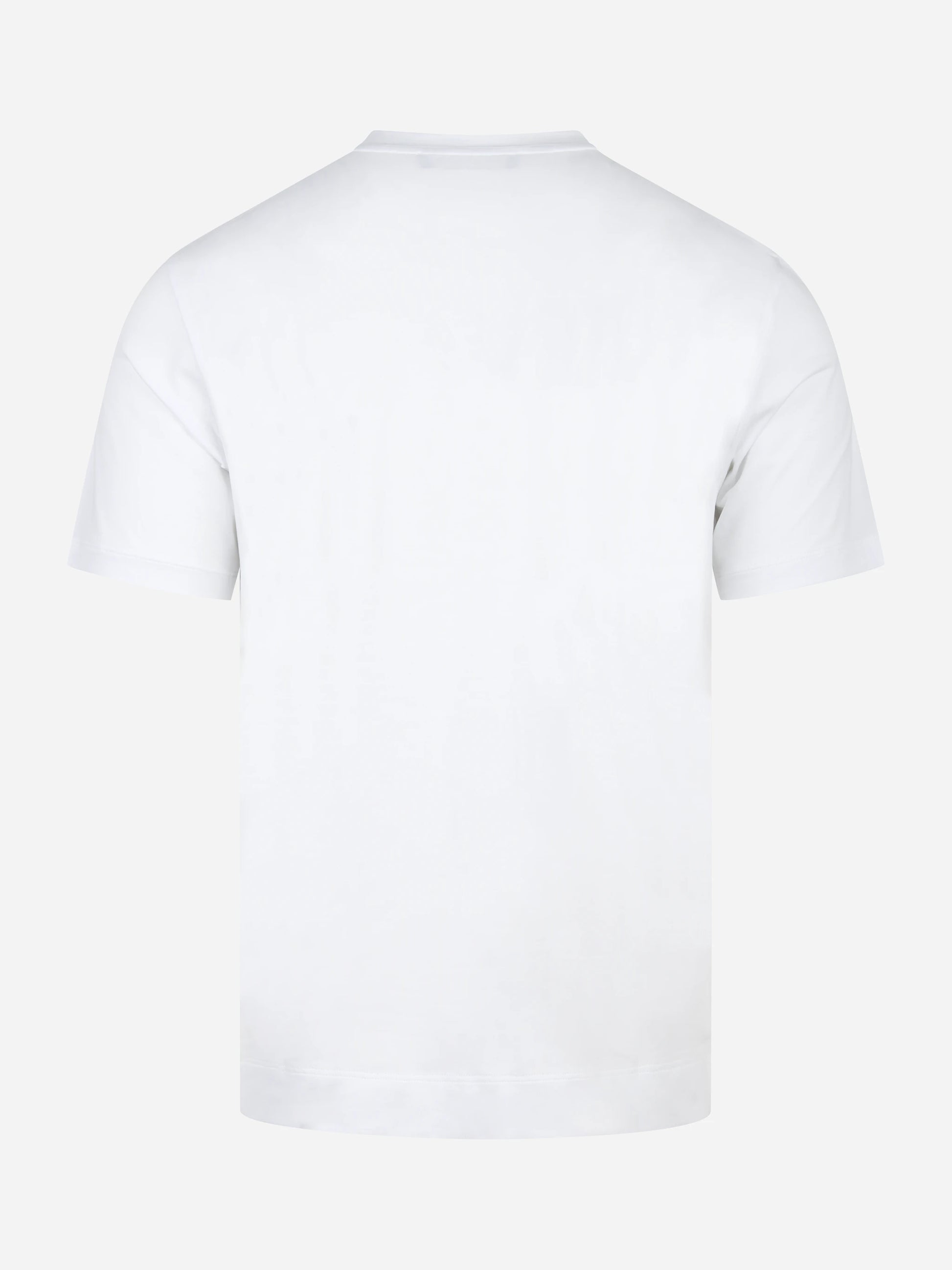 T-shirt manica corta bianca in cotone ossigeno