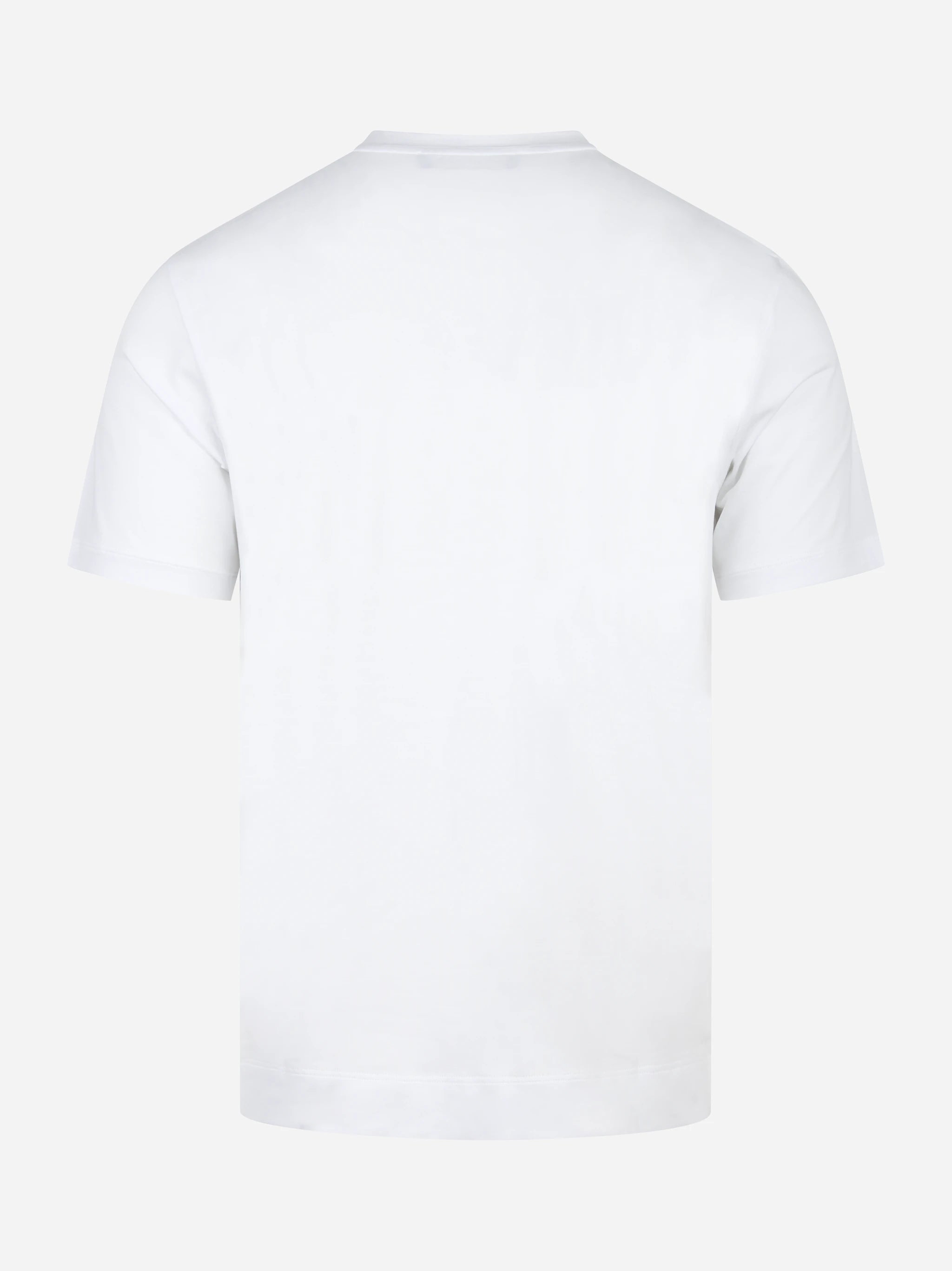 T-shirt manica corta bianca in cotone ossigeno