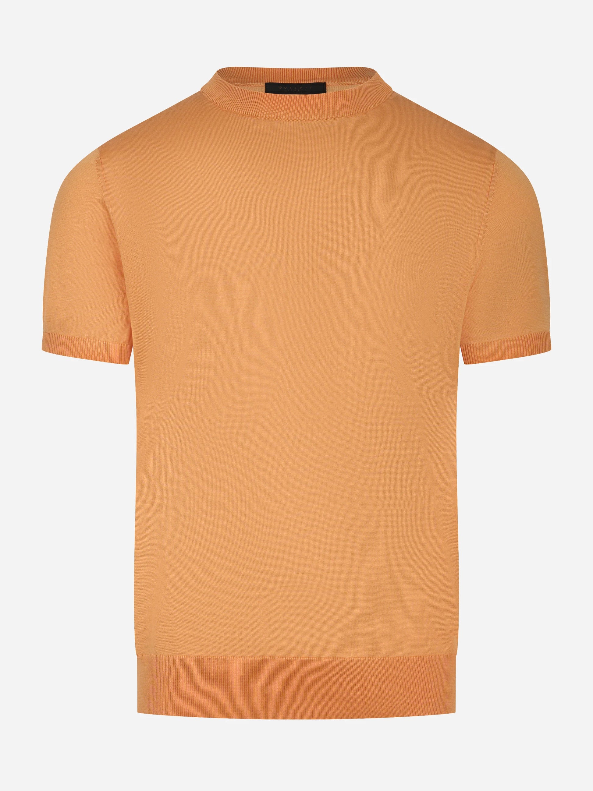 Maglia manica corta in misto cotone arancio