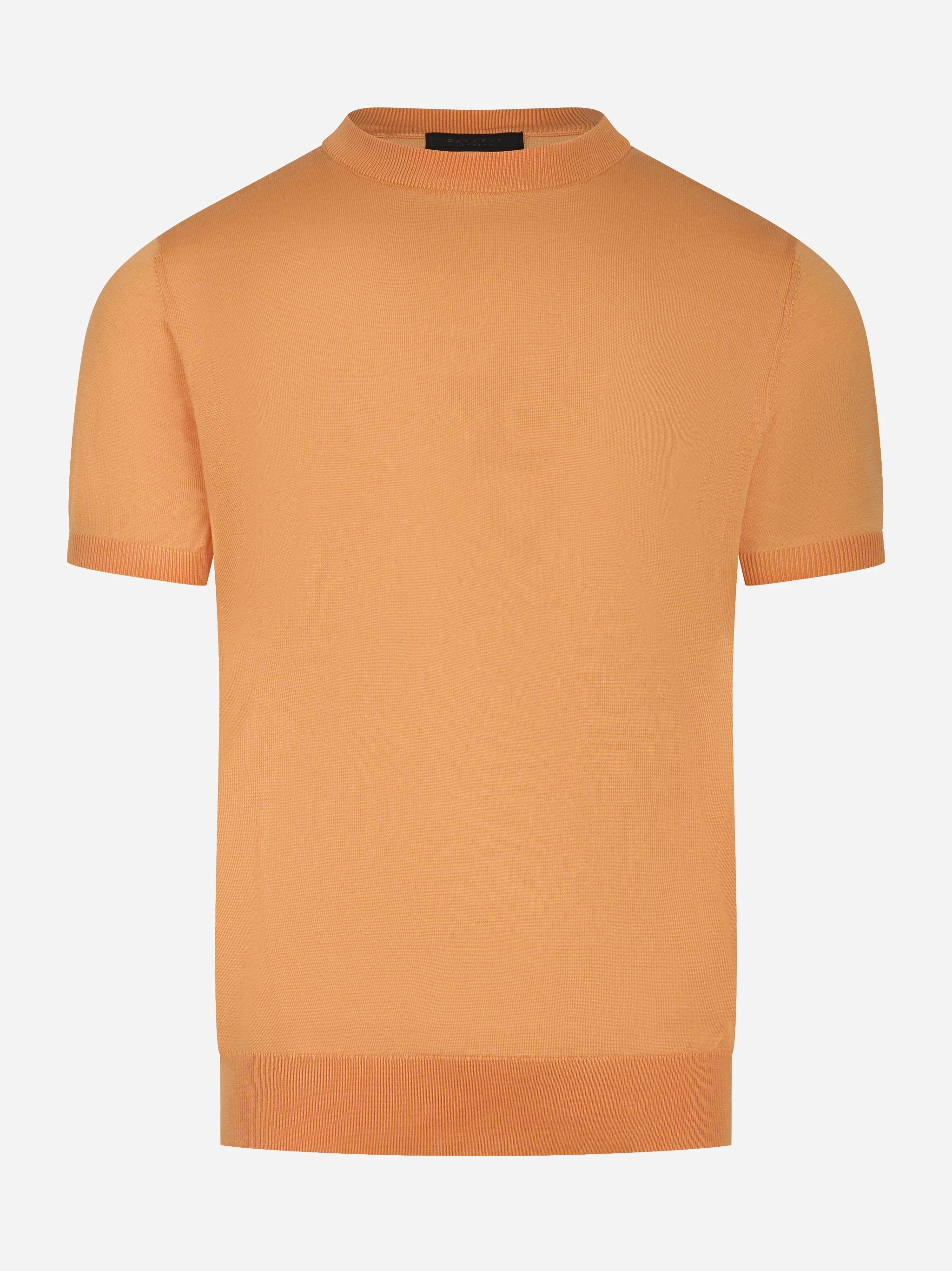 Maglia manica corta in misto cotone arancio