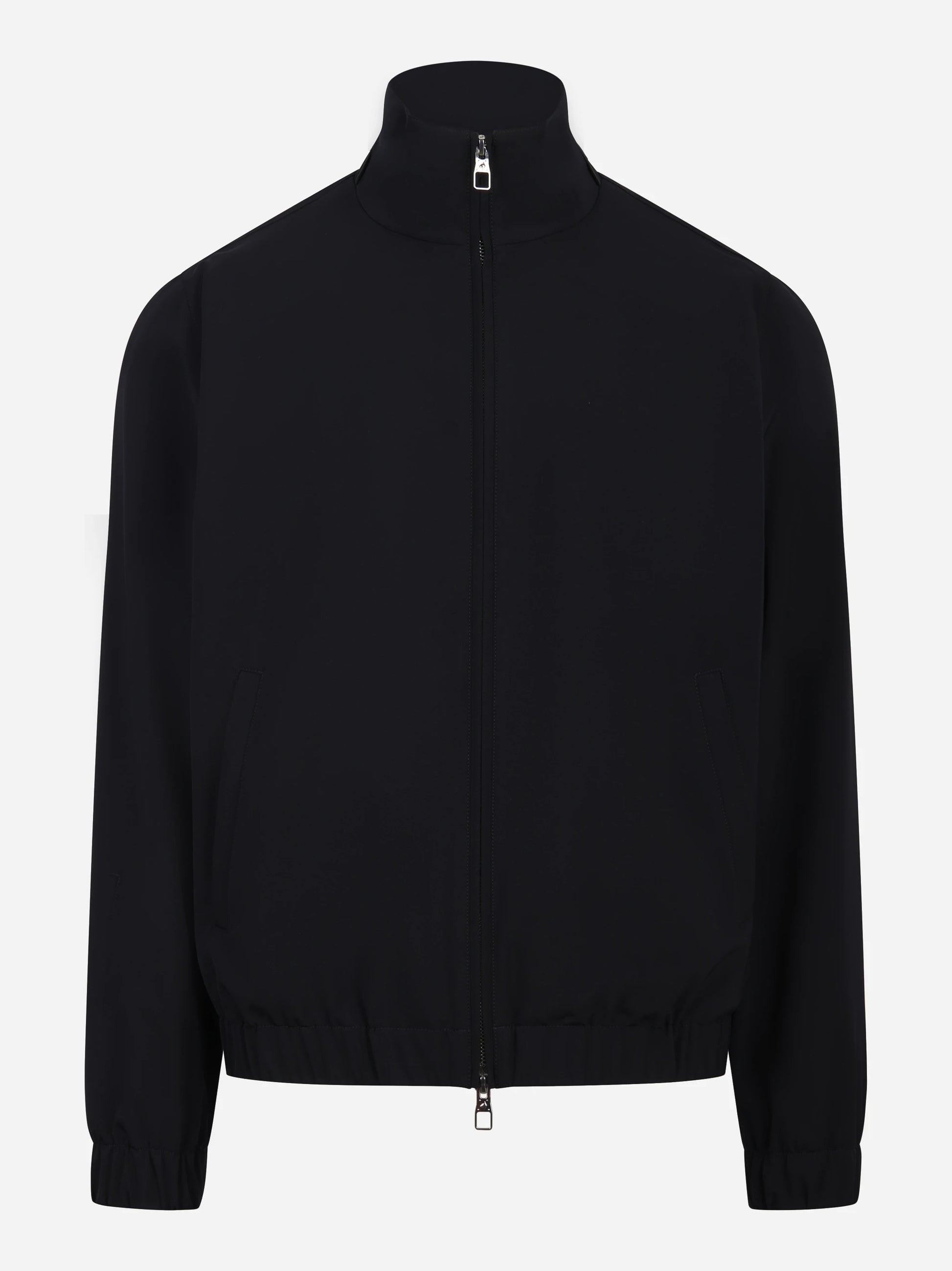 Bomber in nylon stretch blu