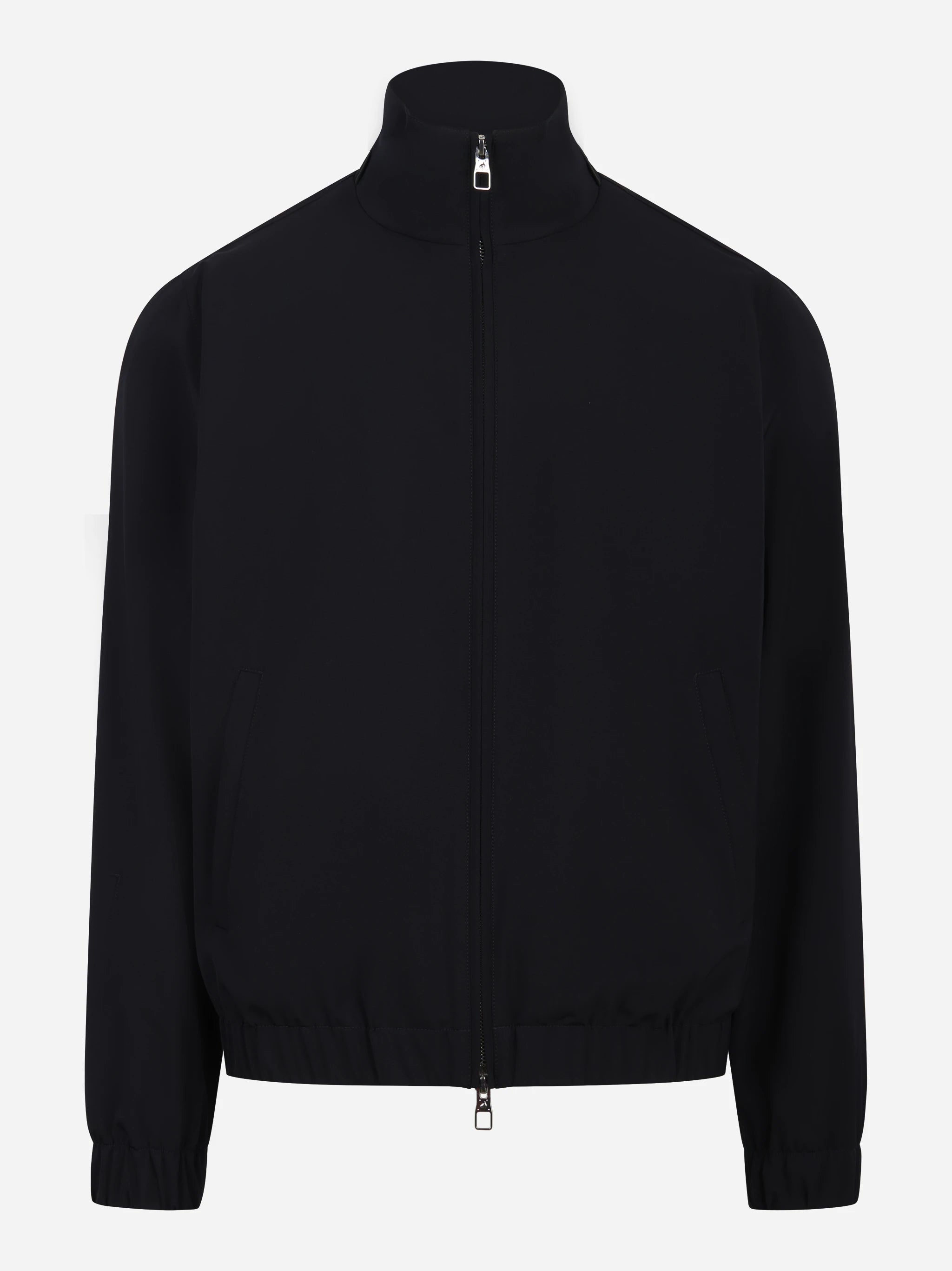 Bomber in nylon stretch blu