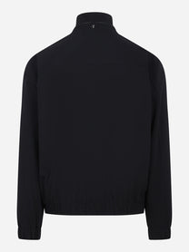 Bomber in nylon stretch blu