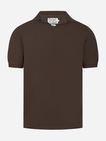Polo skipper Charles in cotone stertch marrone