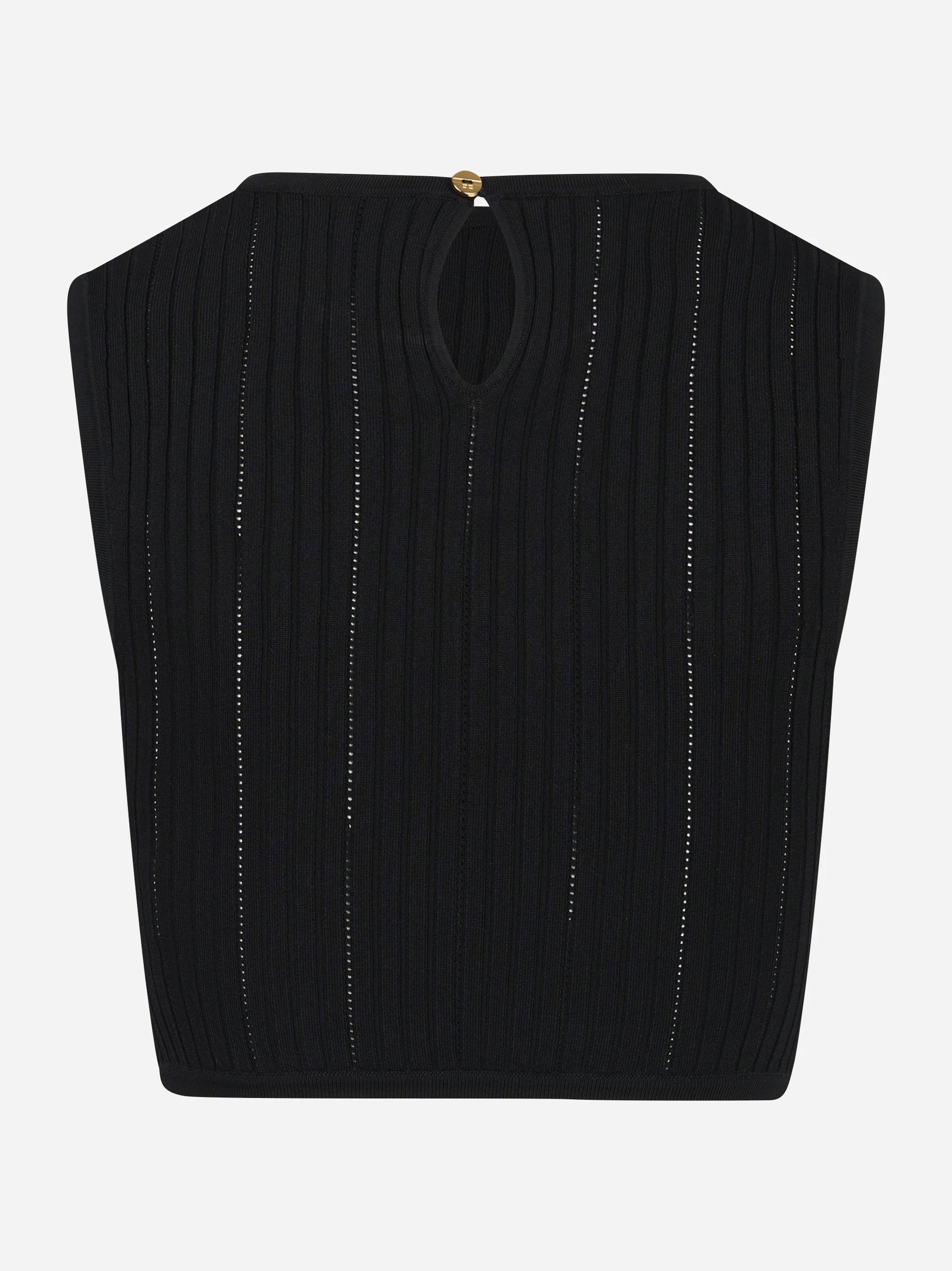 Top in maglia con dettaglio gioiello
