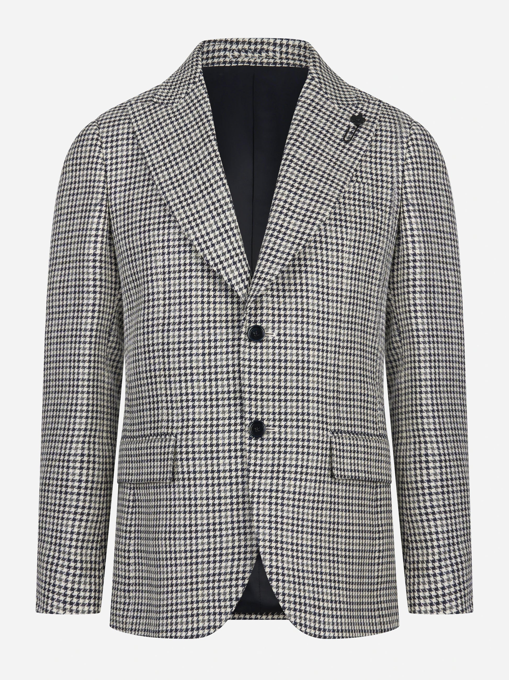 Blazer attitude con rever a lancia in cotone e lino