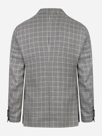 Blazer attitude con rever a lancia in cotone e lino