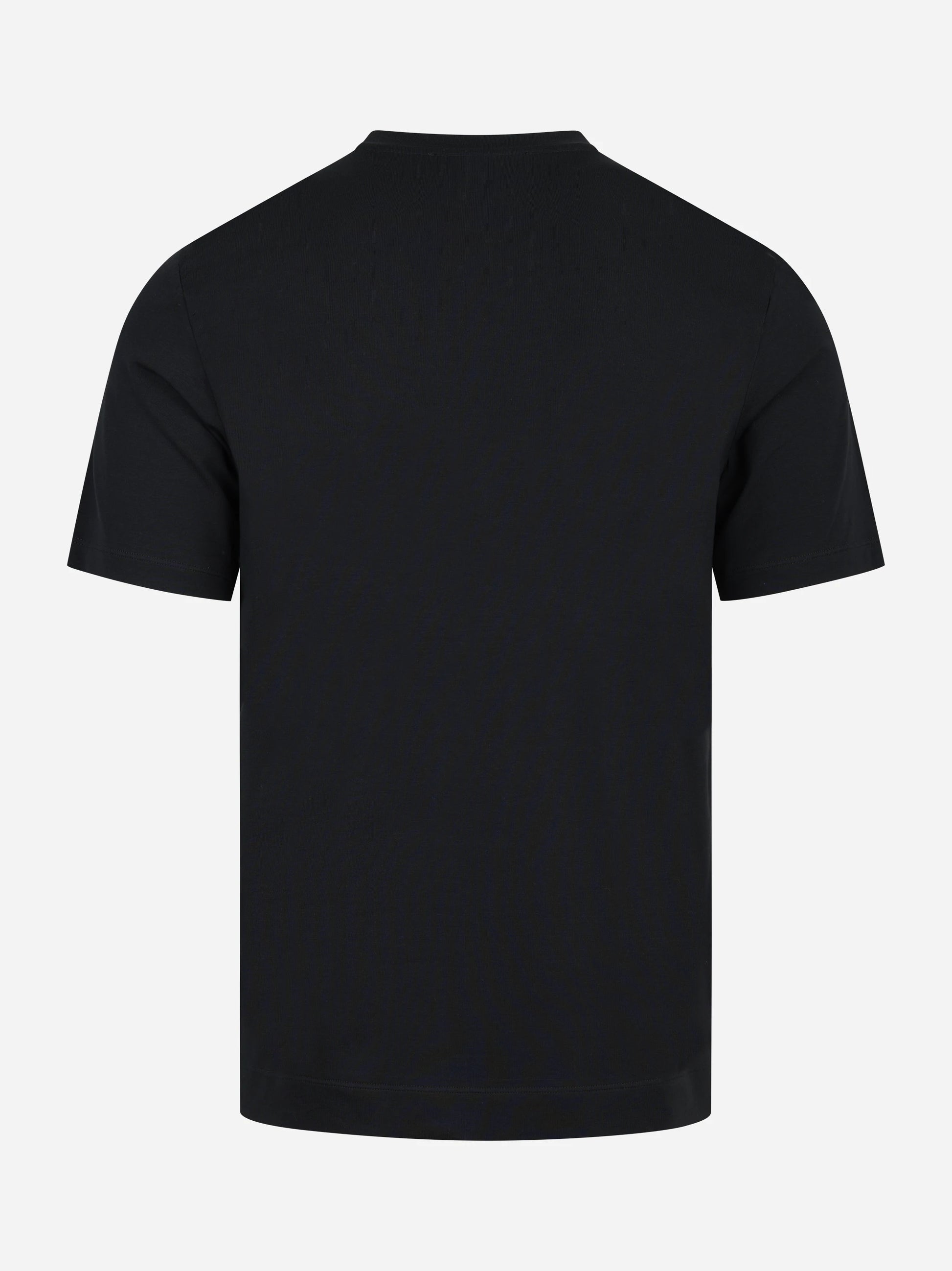 T-shirt manica corta nera in cotone ossigeno