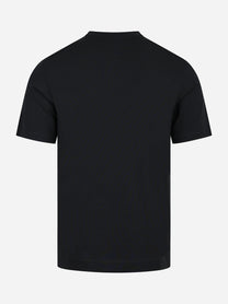T-shirt manica corta nera in cotone ossigeno