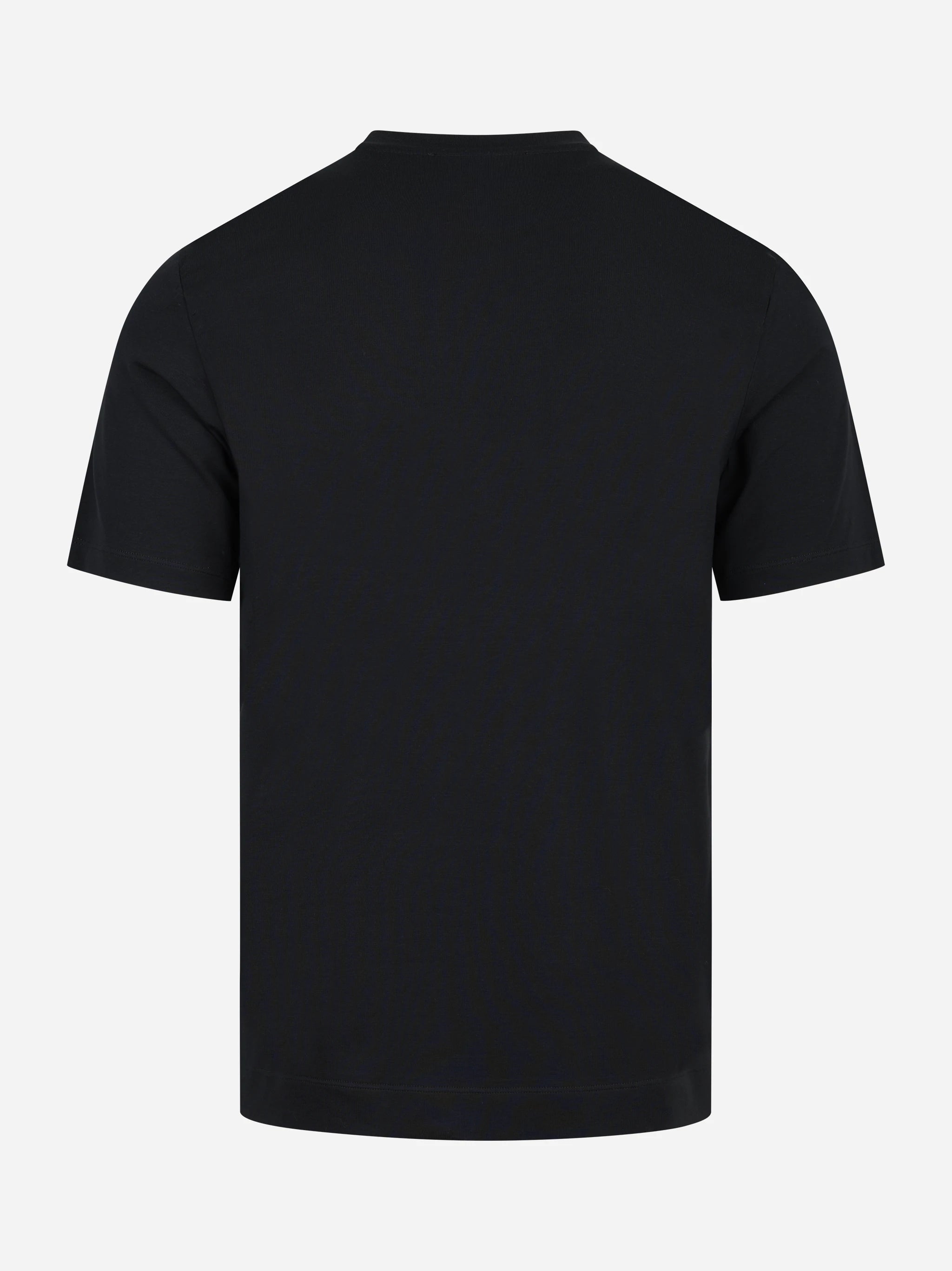 T-shirt manica corta nera in cotone ossigeno