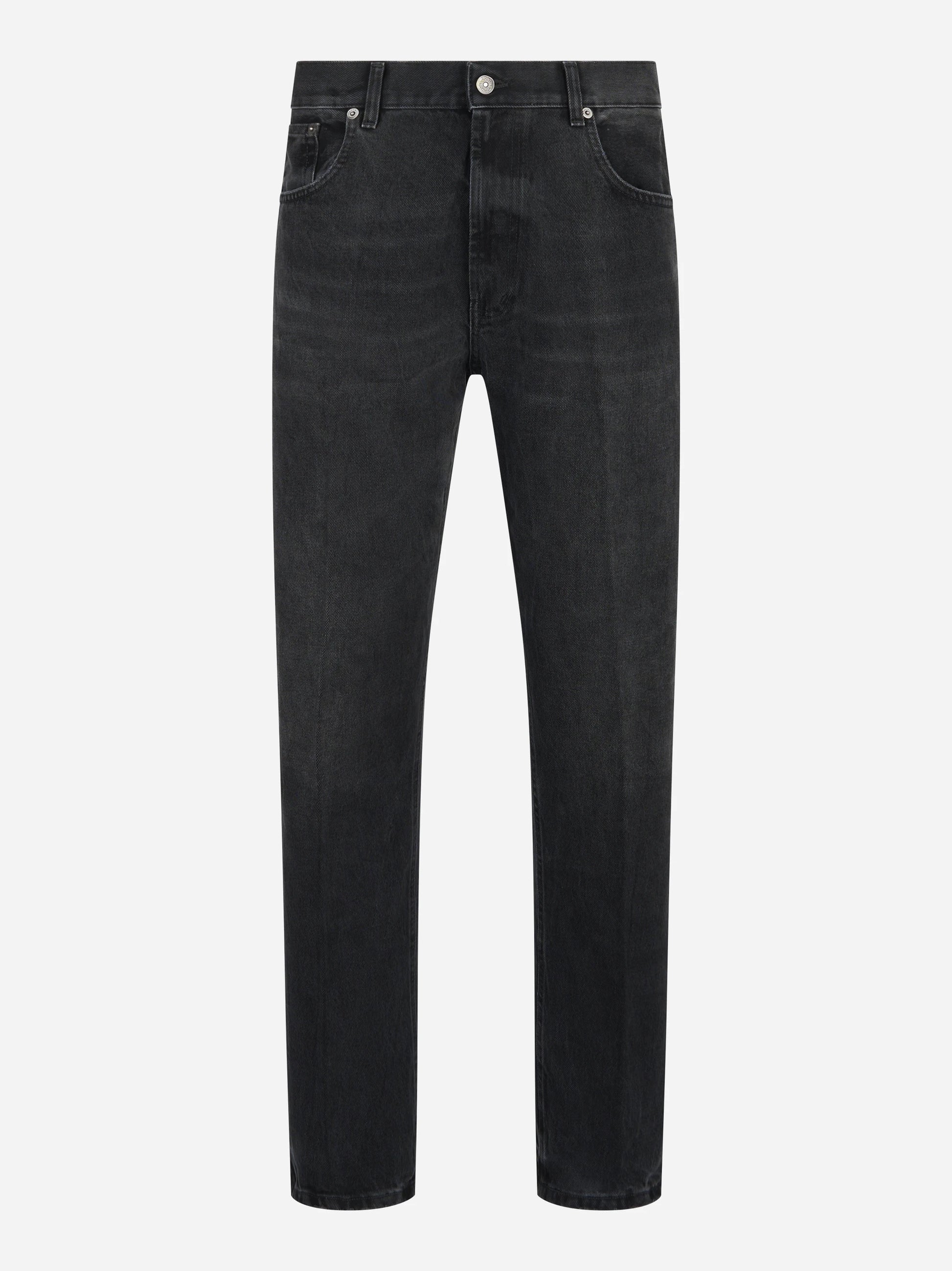Jeans loose fit Ervin in denim fermo nero