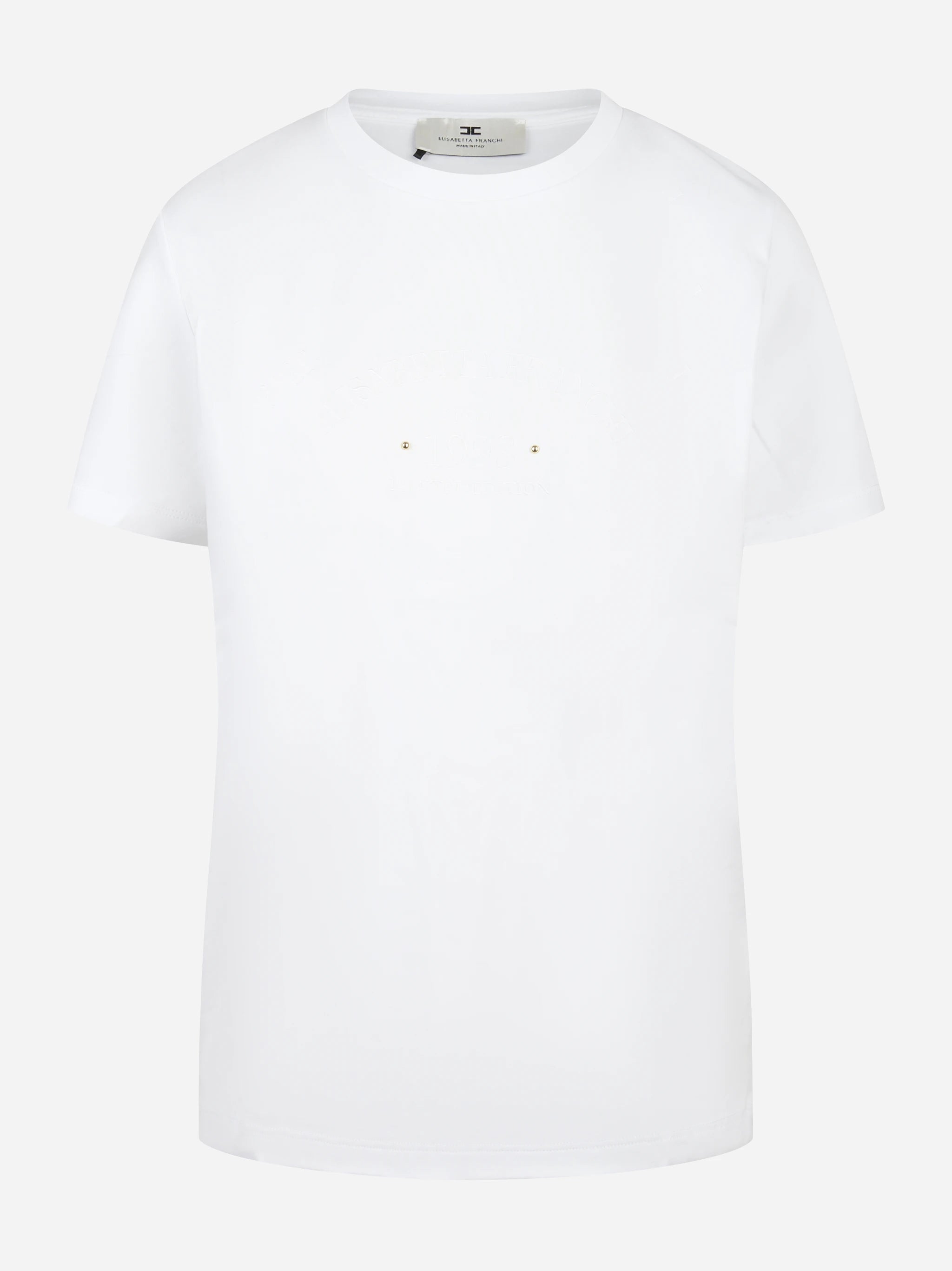 T-shirt manica corta con logo bianca
