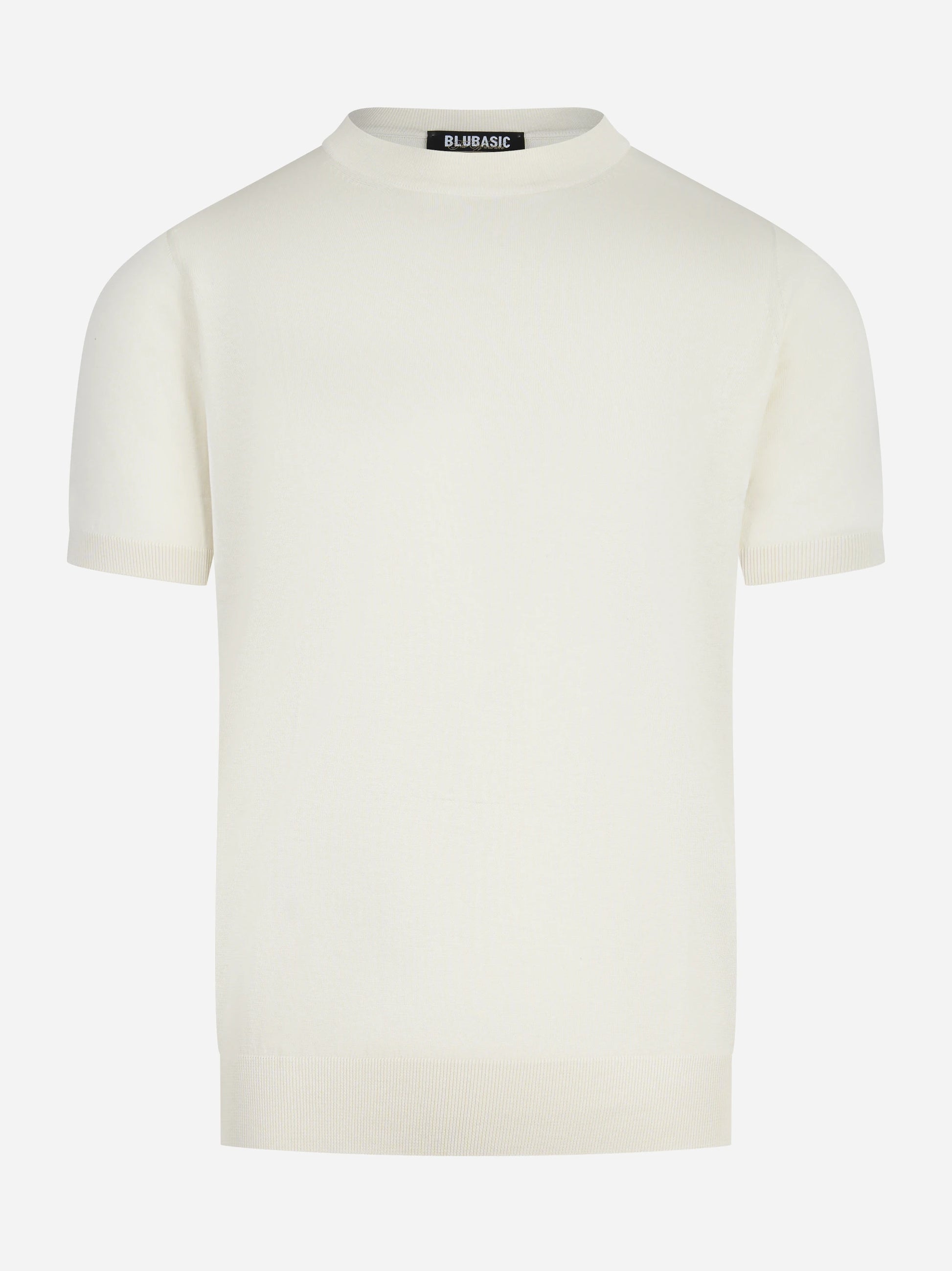 Maglia manica corta in seta bianca