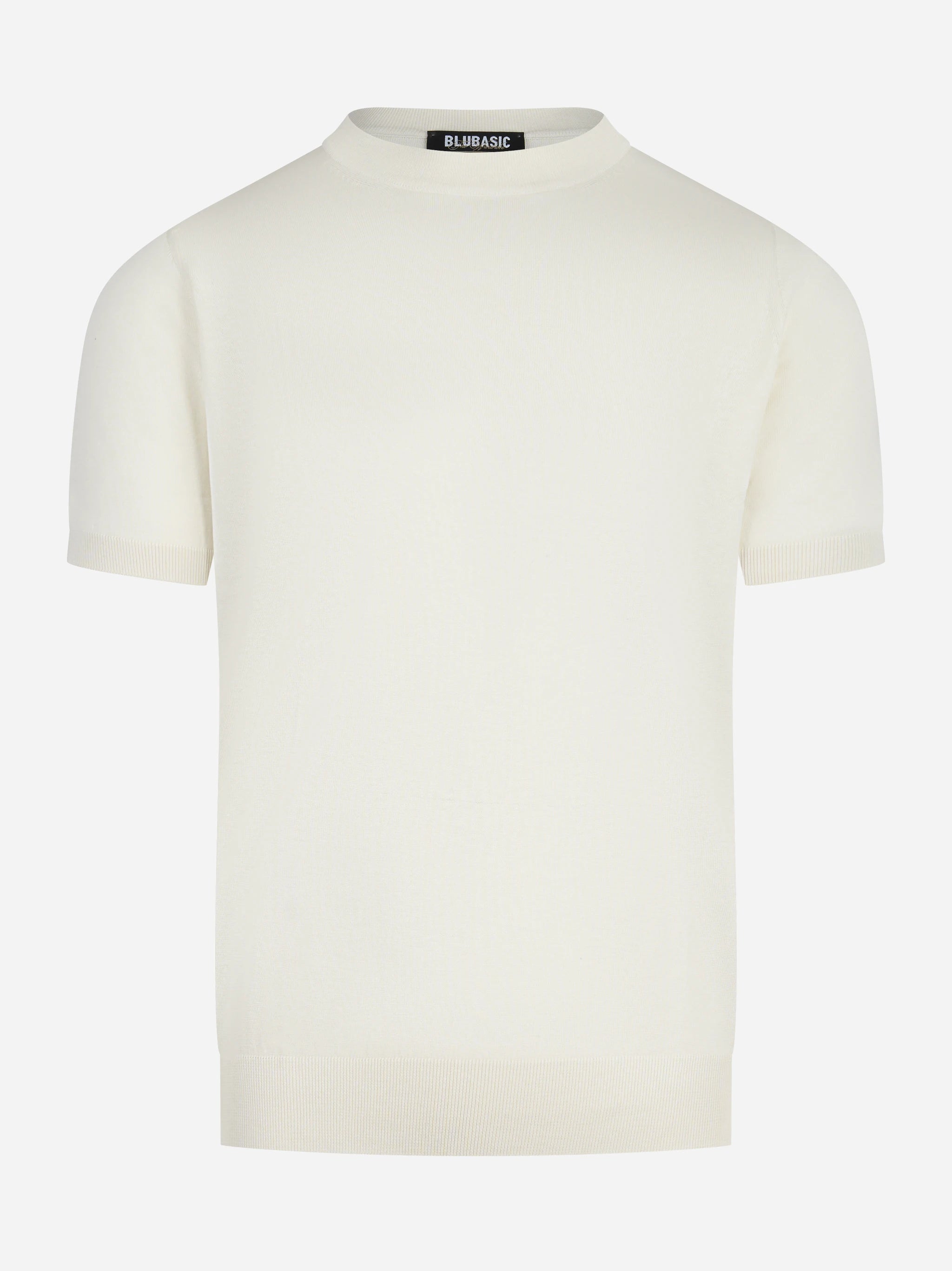 Maglia manica corta in seta bianca