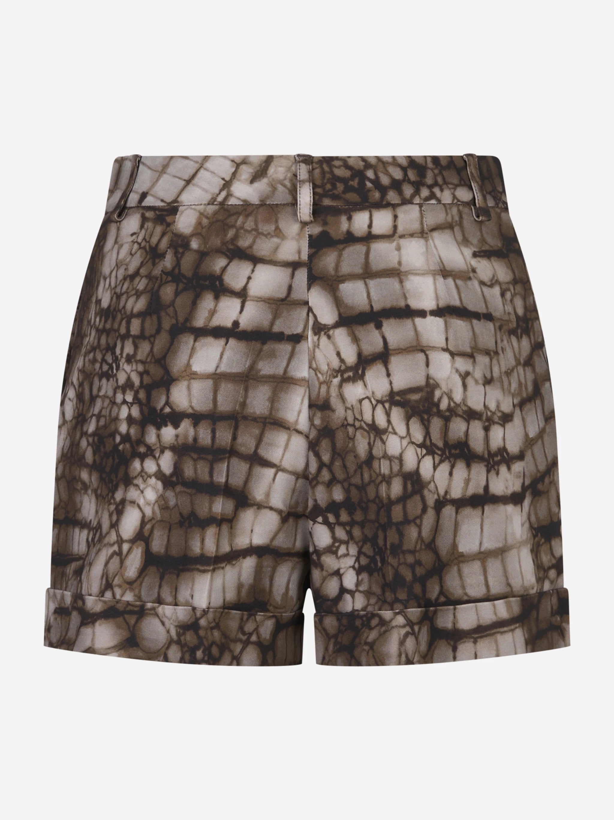 Shorts in jersey leggero con stampa alligatore