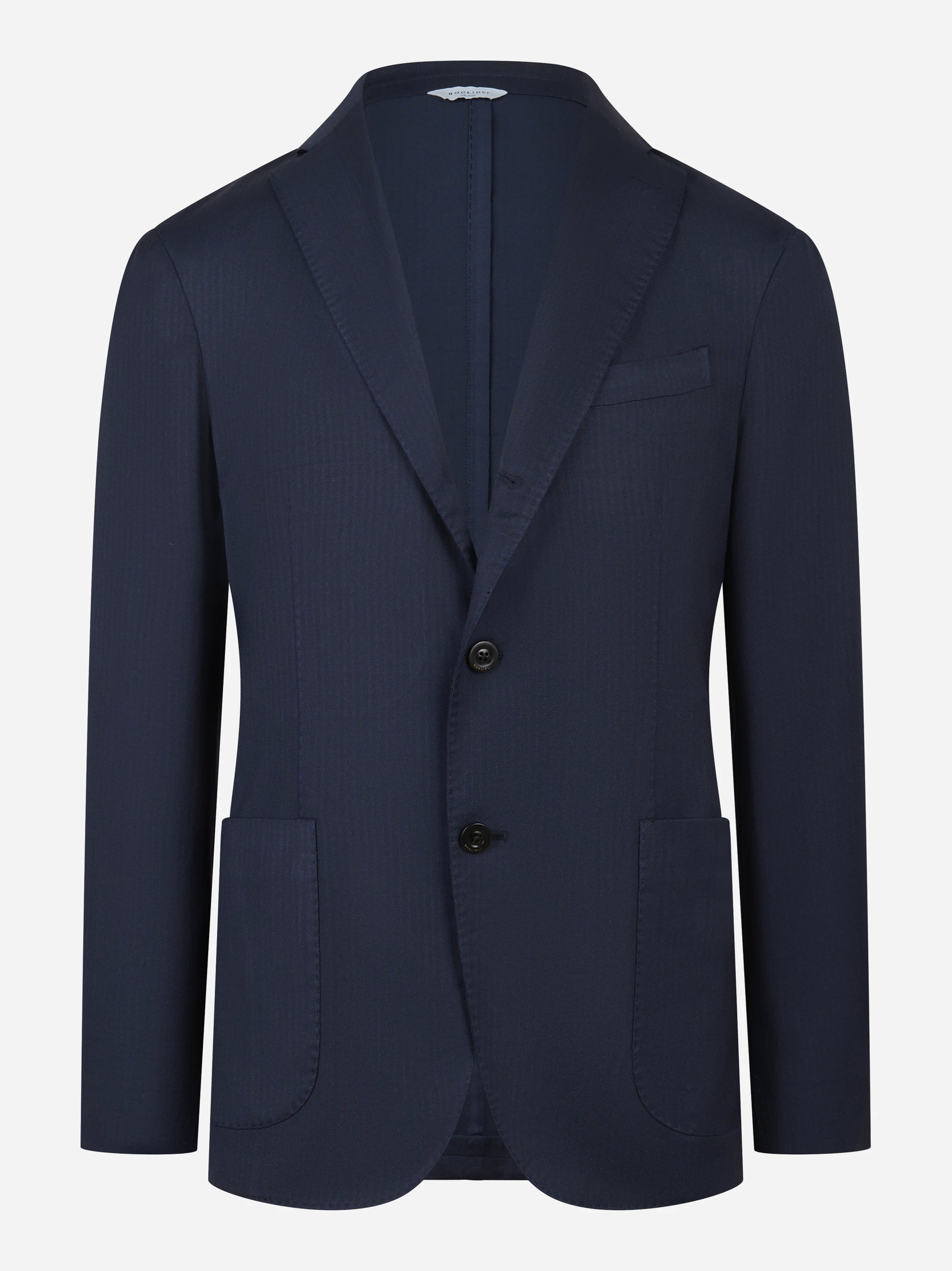 Blazer monopetto in lana e seta