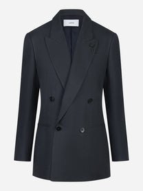 Blazer doppiopetto quattro bottoni in lino