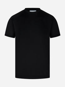 T-shirt filo di scozia nera