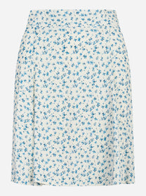 Gonna Kate in viscosa bianca con stampa floreale