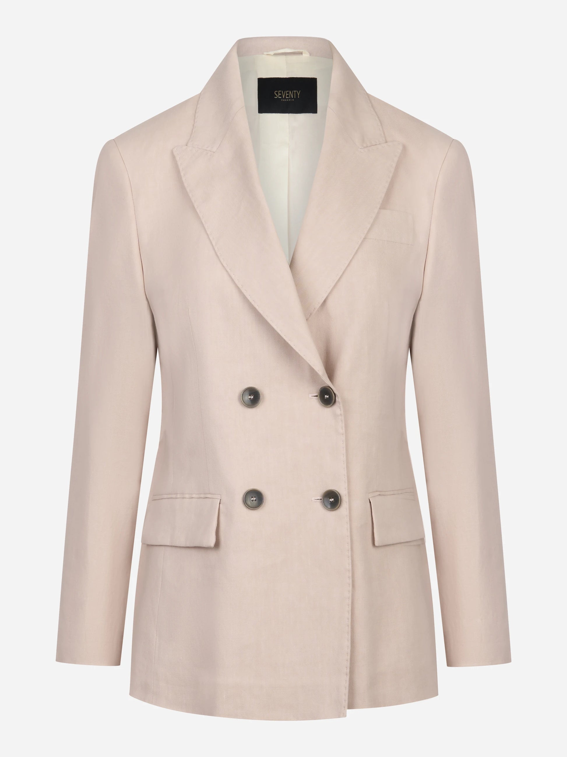 Blazer doppiopetto in Cotone e Lino