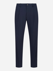 Pantalone tecnico con elastico in vita blu