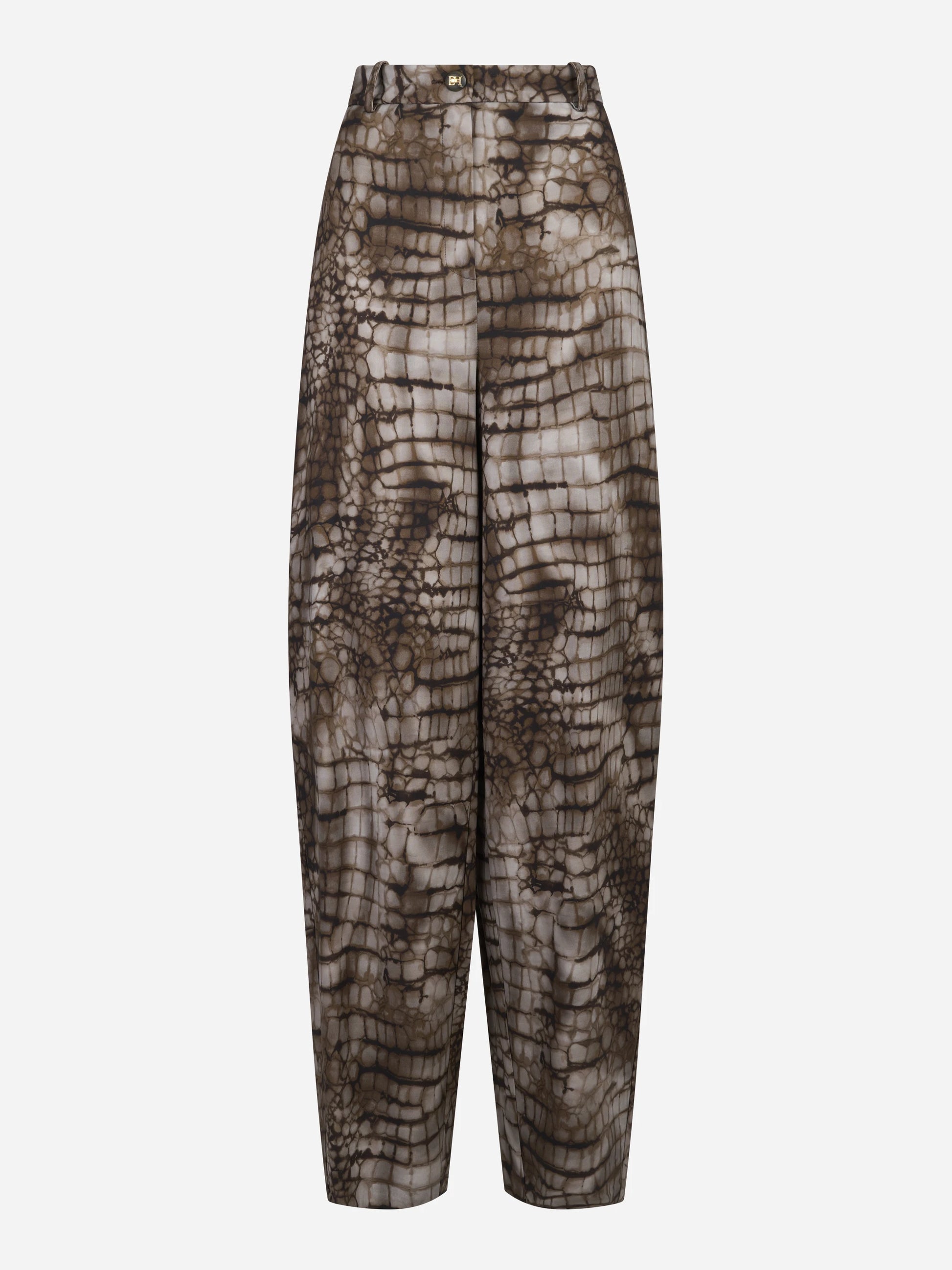 Pantaloni in jersey leggero con stampa alligatore