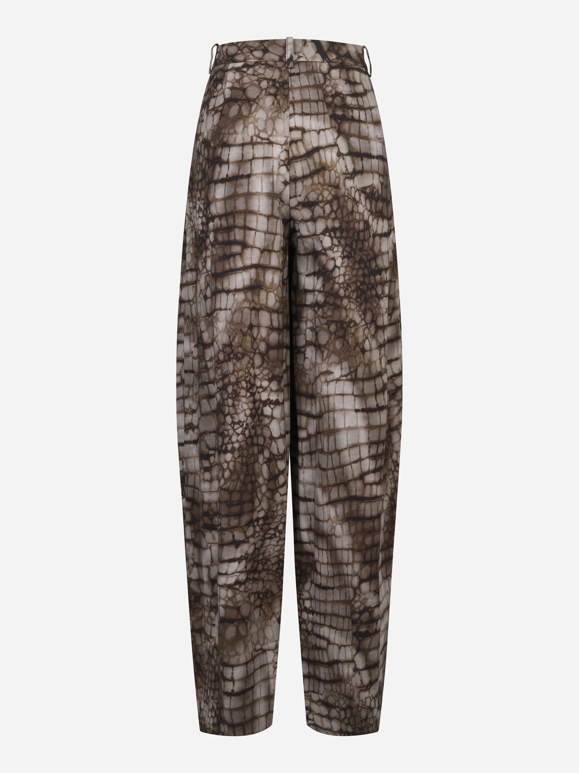Pantaloni in jersey leggero con stampa alligatore