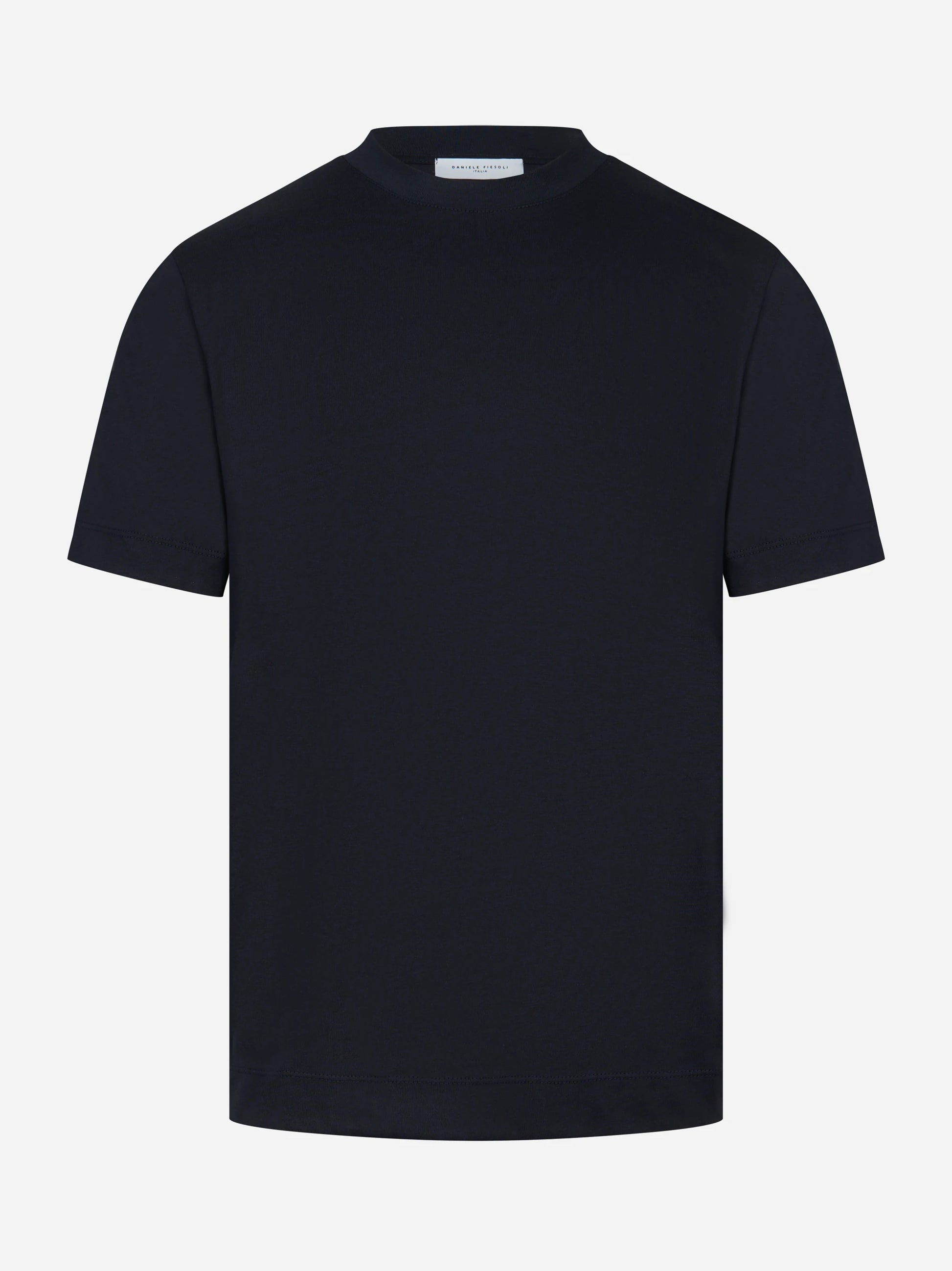 T-shirt slim in cotone blu