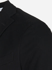 Blazer in jersey con rever a specchio e tasche a toppa Nero