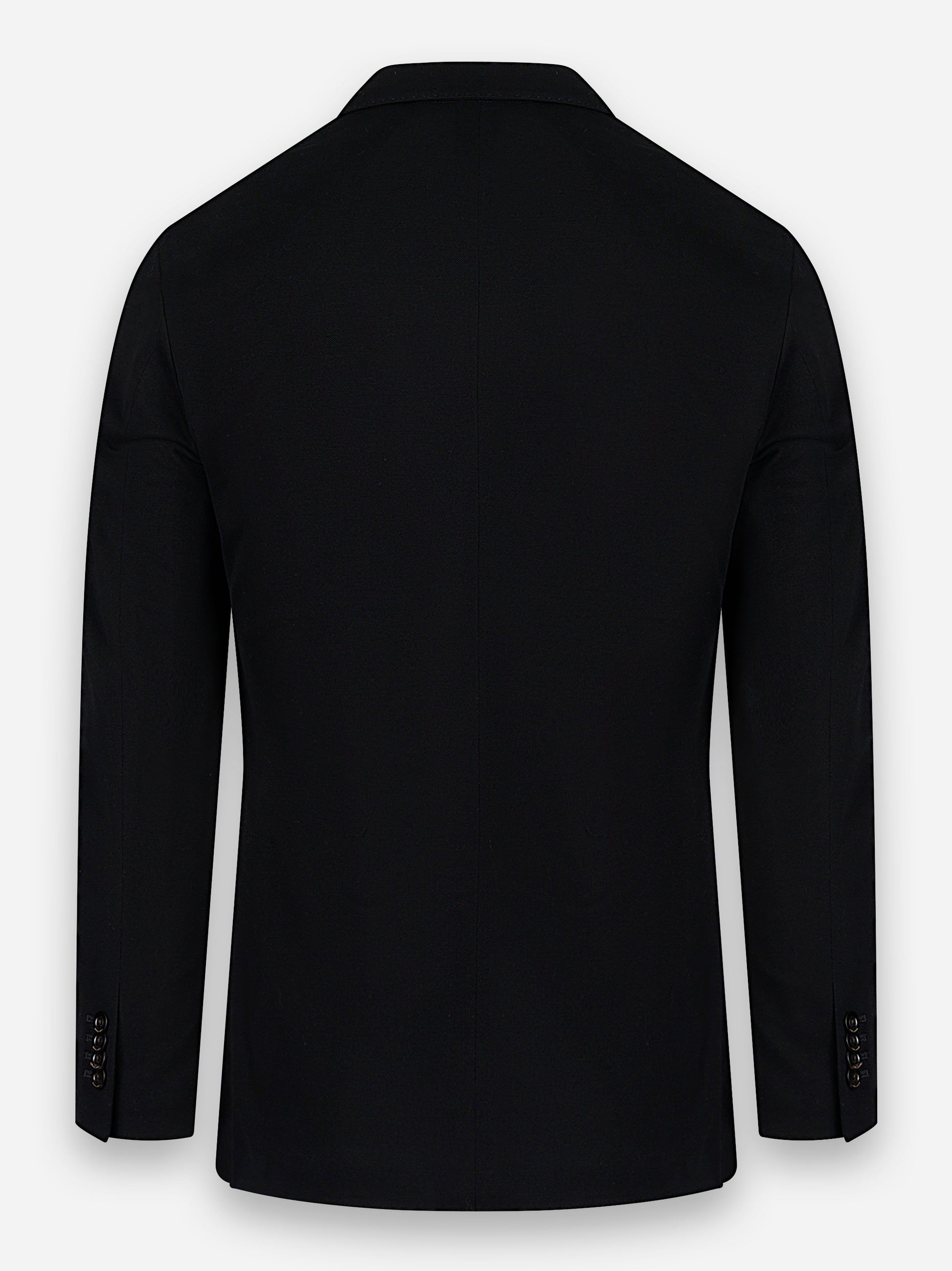 Blazer in jersey con rever a specchio e tasche a toppa Nero