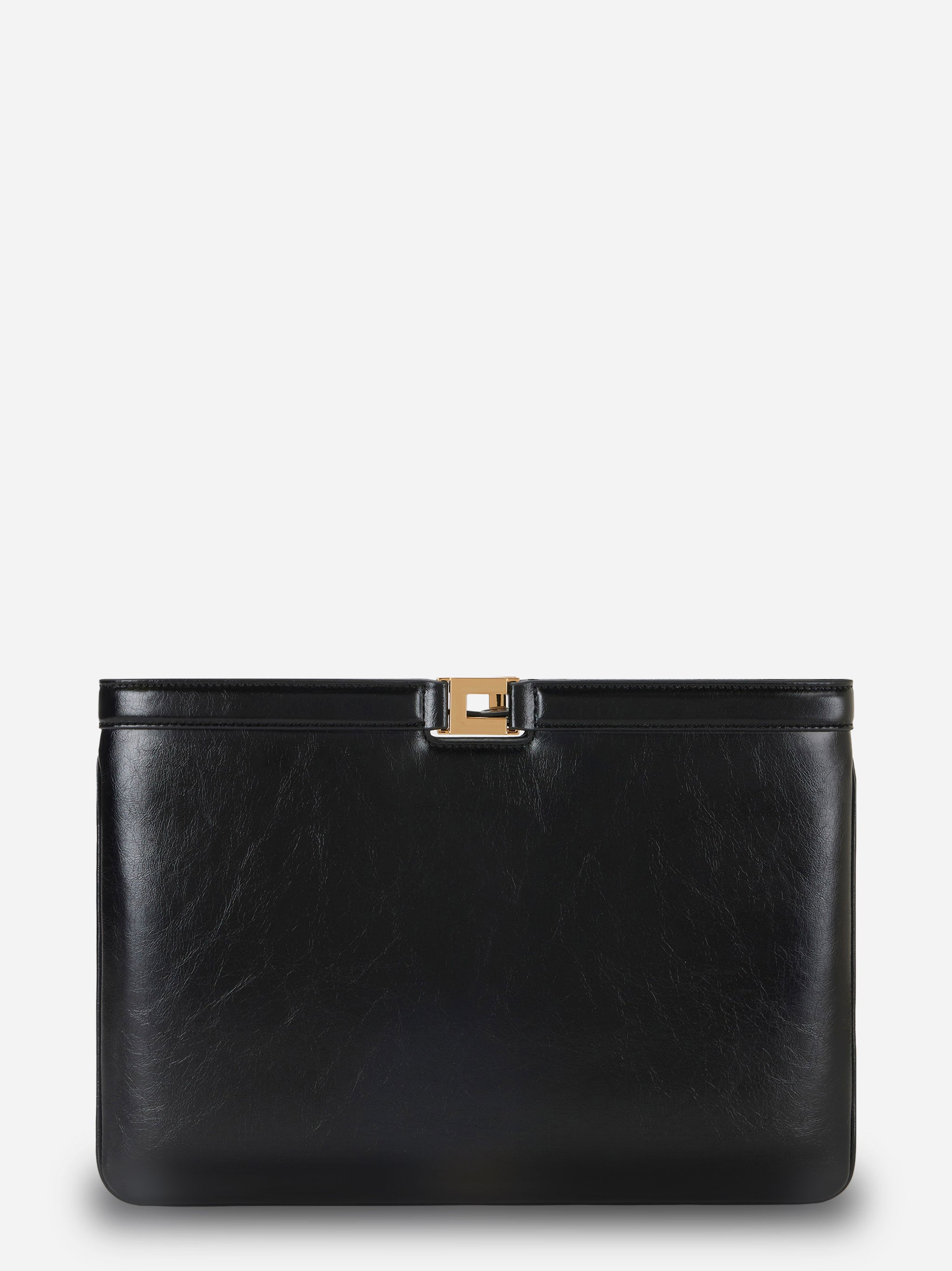 Borsa a busta effetto naplak nera
