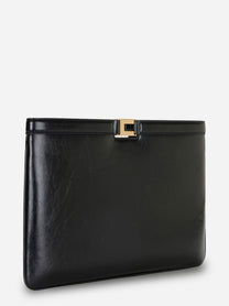 Borsa a busta effetto naplak nera