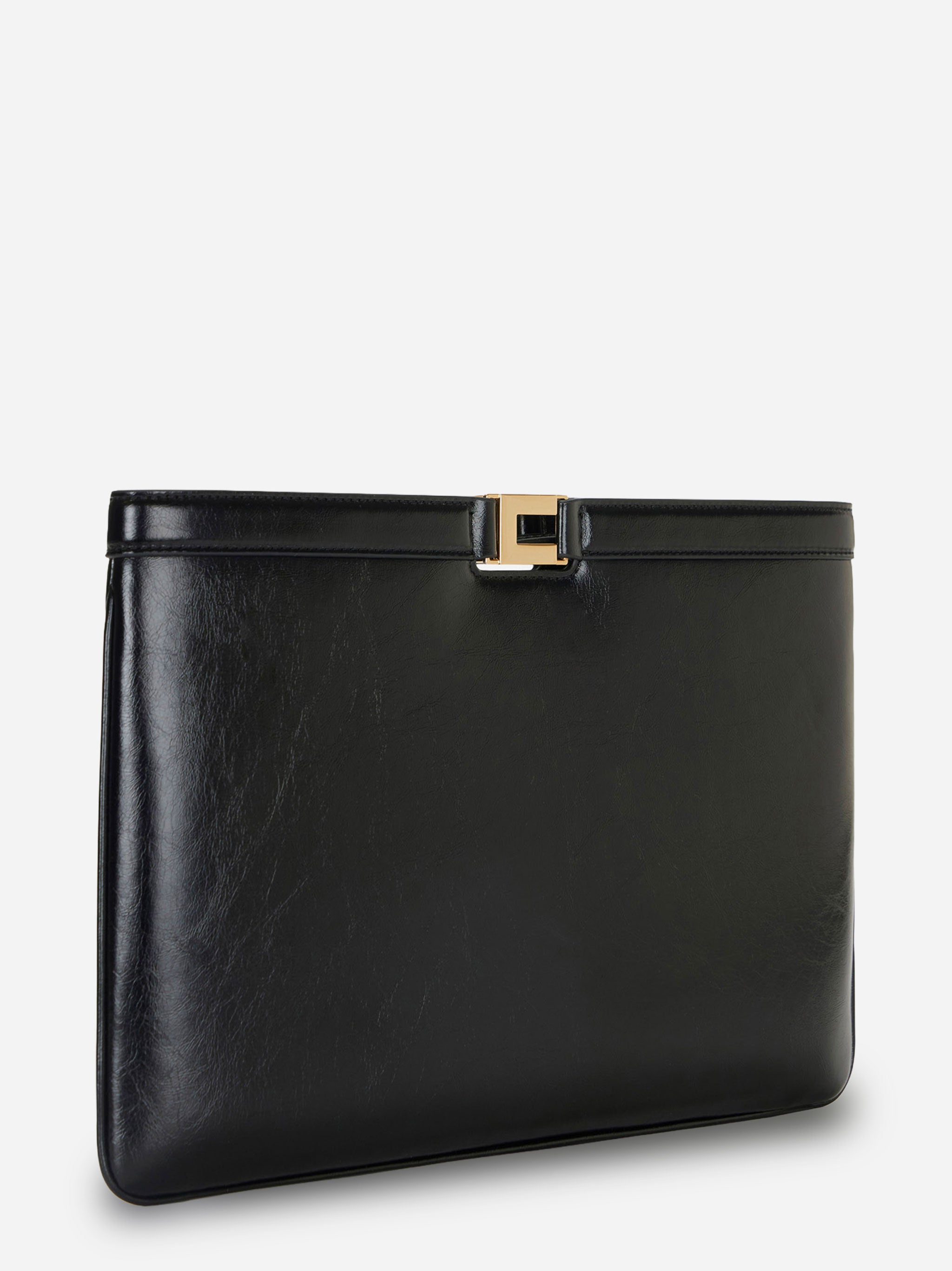 Borsa a busta effetto naplak nera