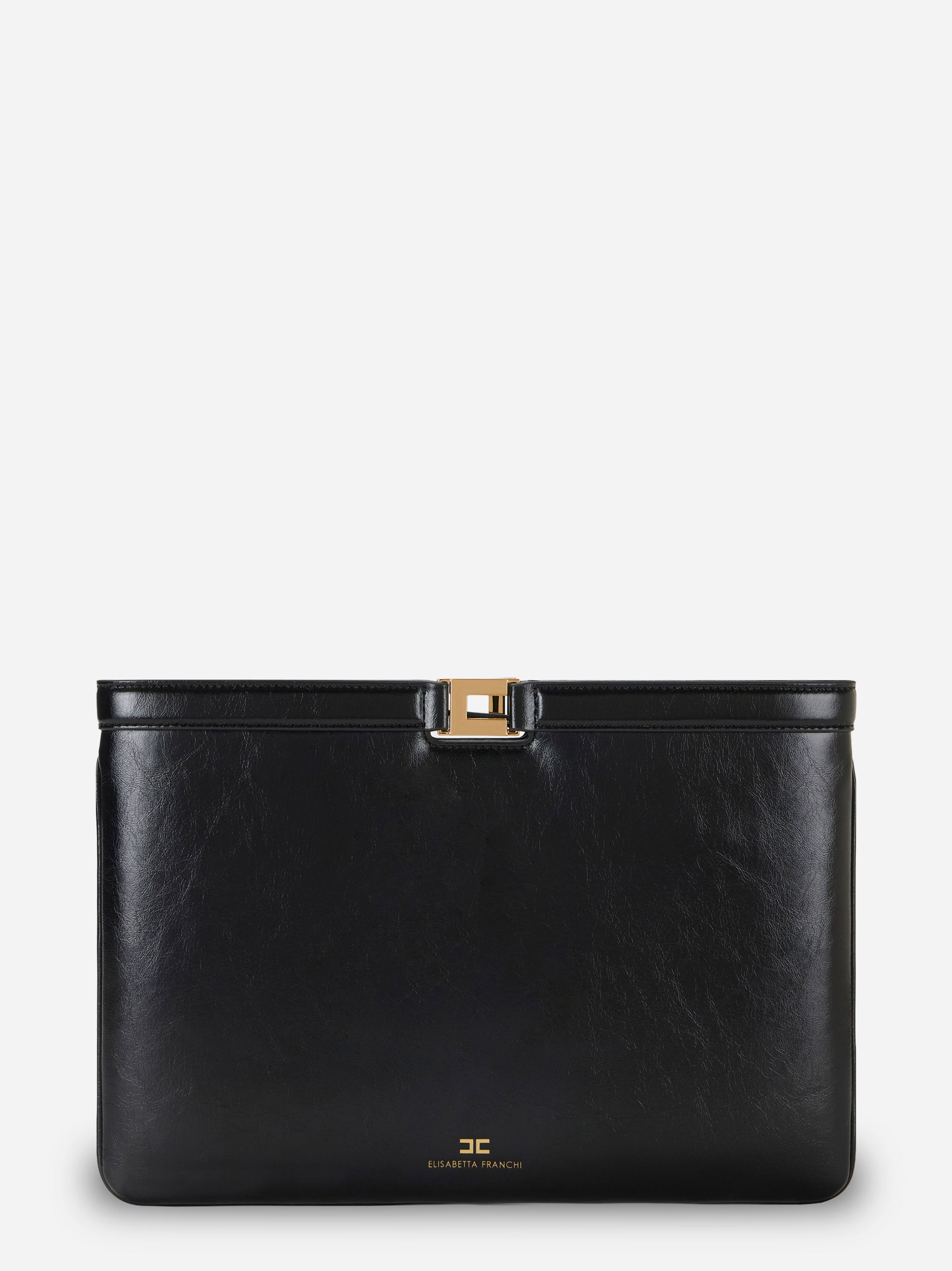 Borsa a busta effetto naplak nera