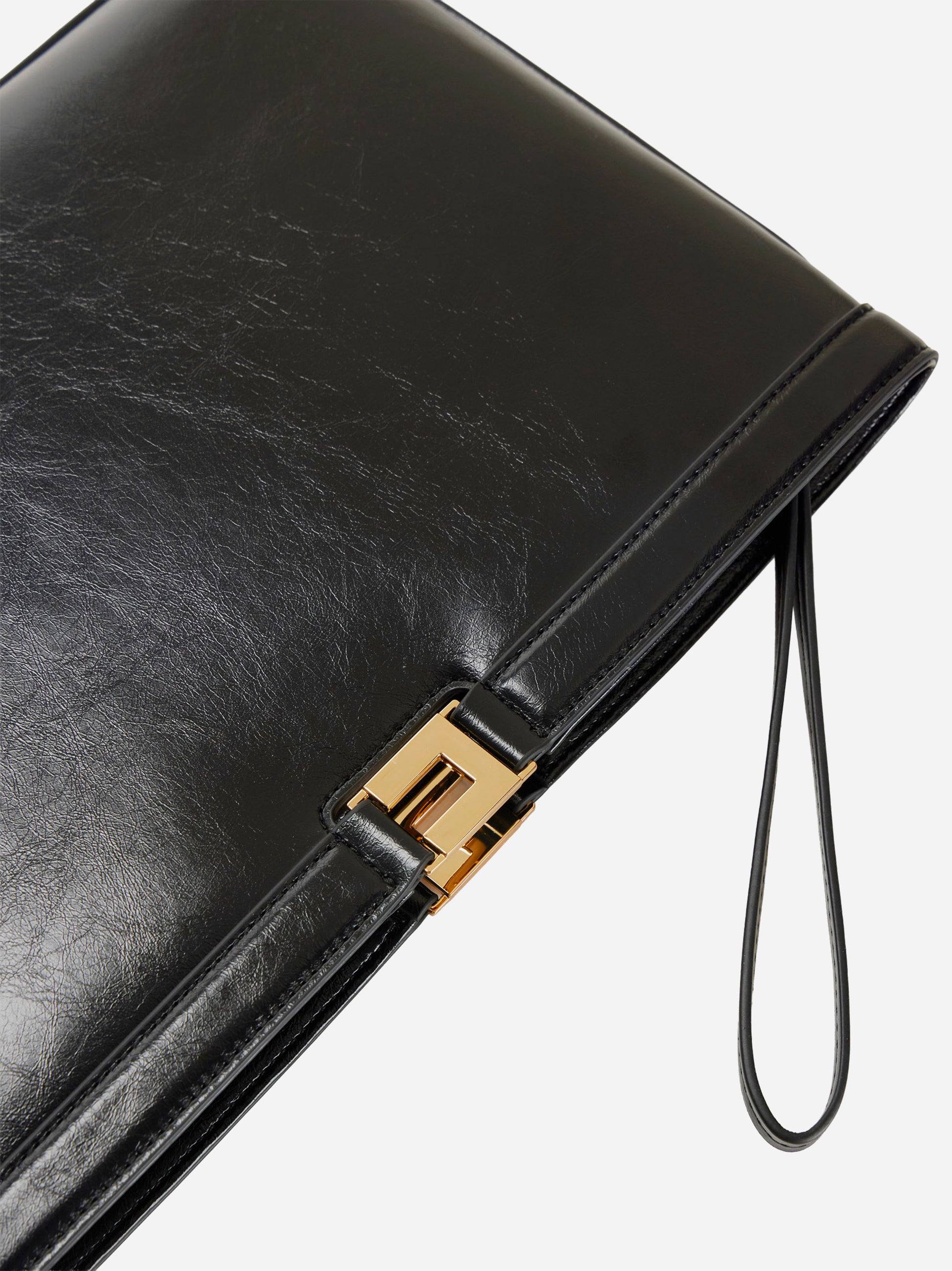 Borsa a busta effetto naplak nera