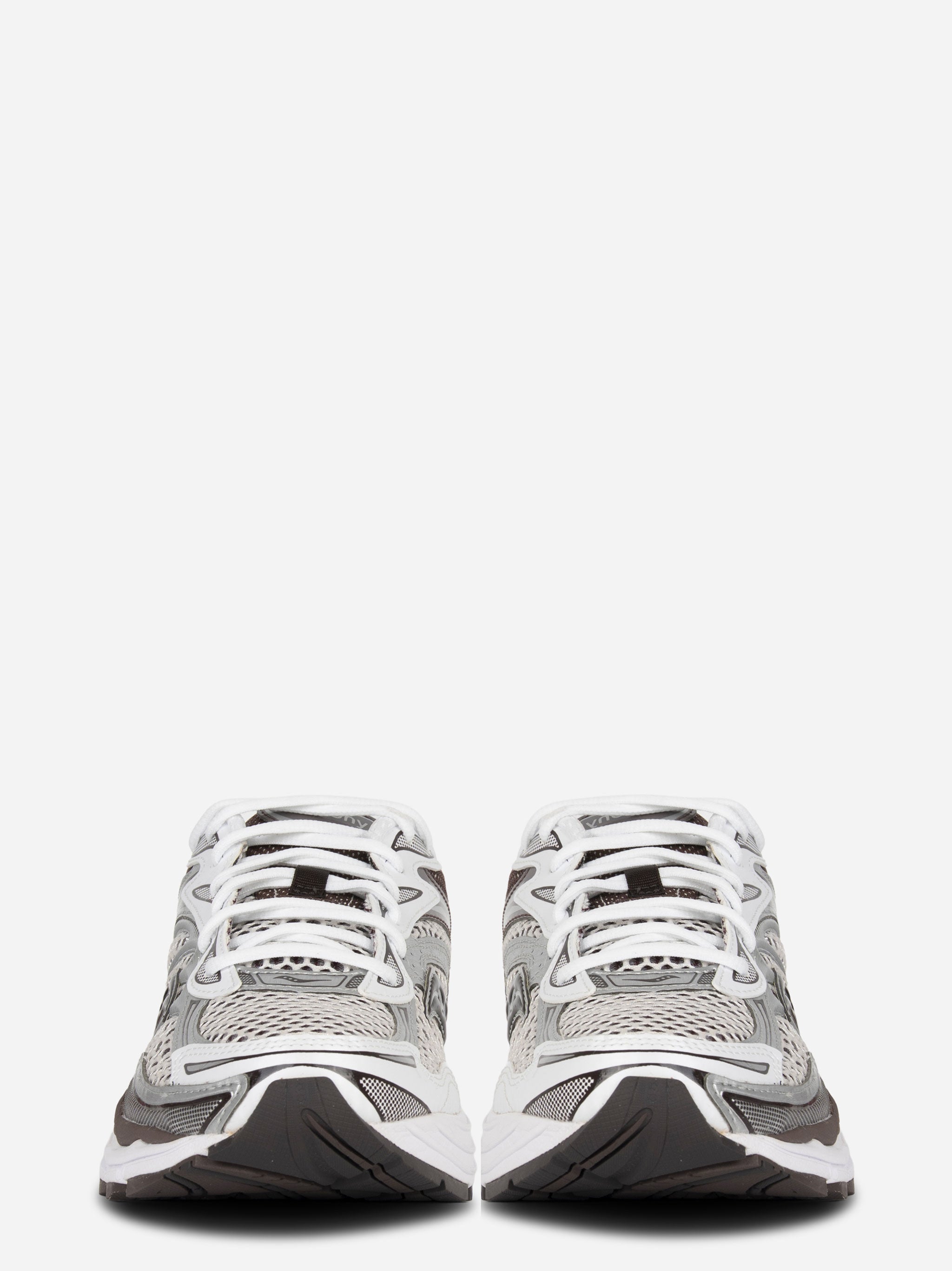 Sneakers Progrid Omni 9 in Pelle e tela bianca e marrone