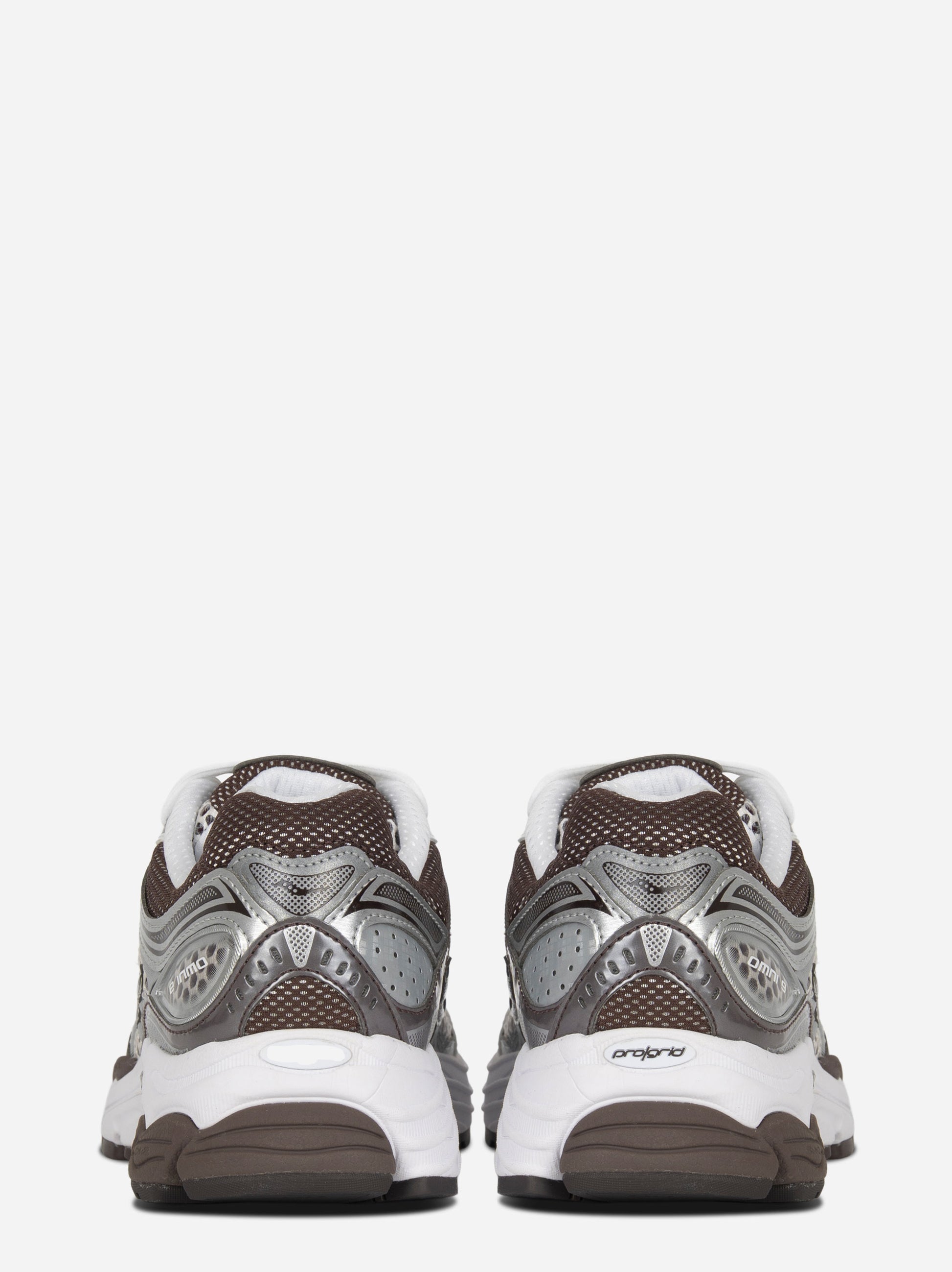 Sneakers Progrid Omni 9 in Pelle e tela bianca e marrone