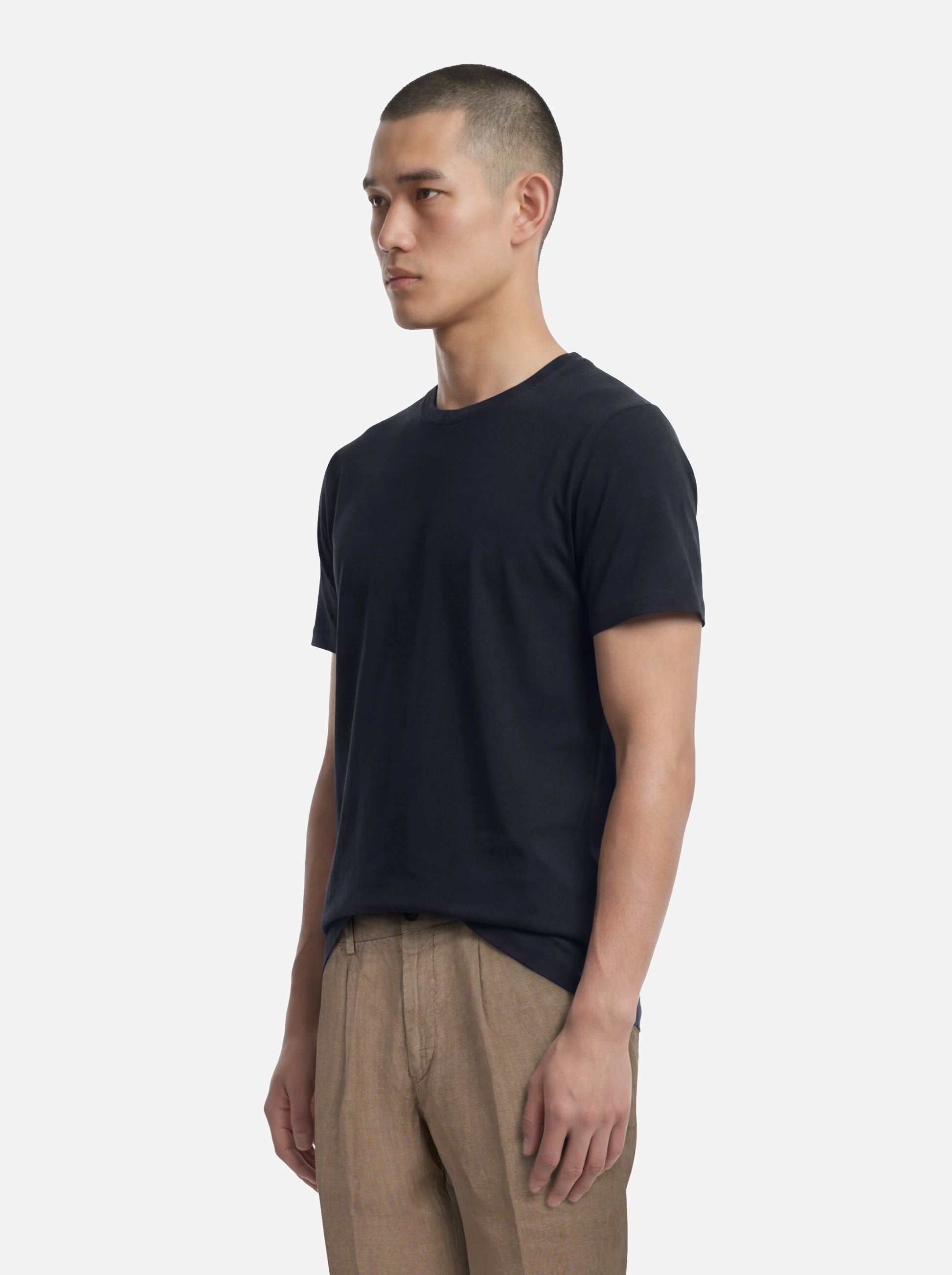 T-shirt manica corta blu in cotone ossigeno