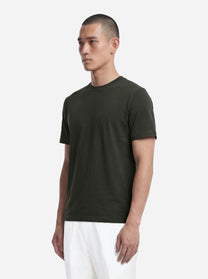 T-shirt manica corta verde in cotone ossigeno