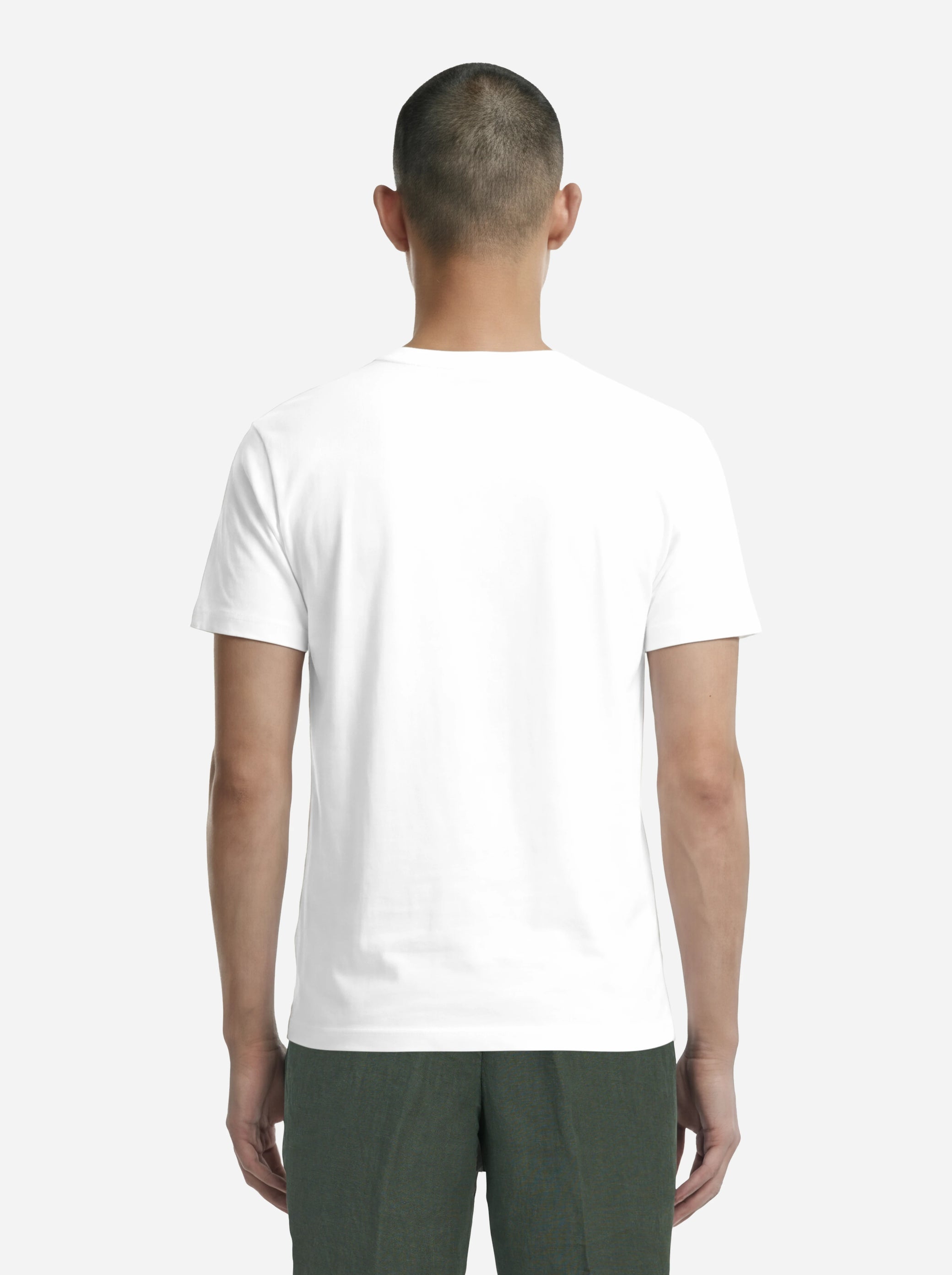 T-shirt manica corta bianca in cotone ossigeno