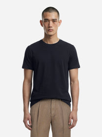 T-shirt manica corta blu in cotone ossigeno