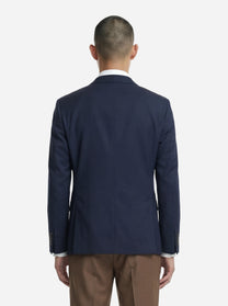 Blazer monopetto in lana e seta