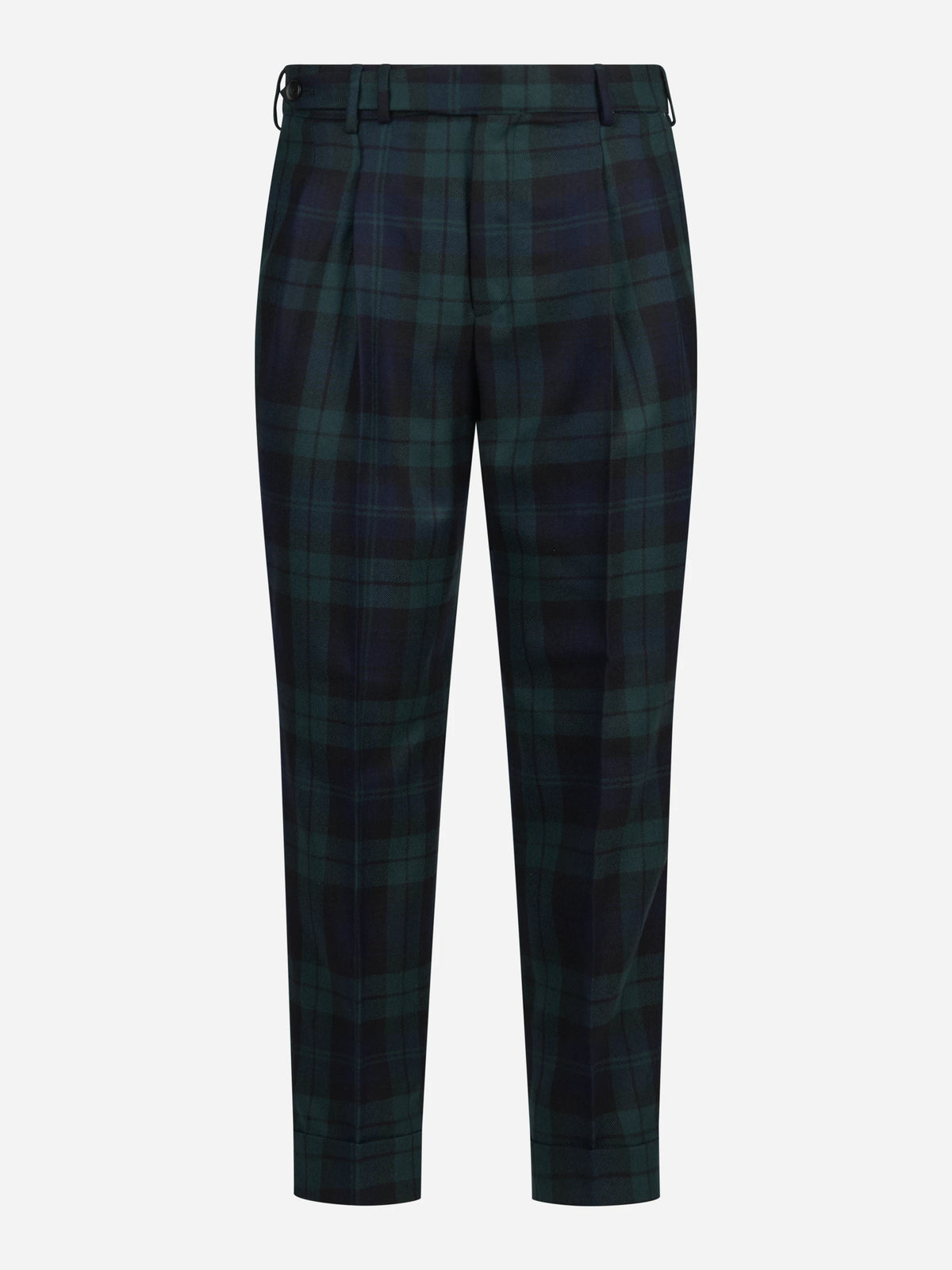 Pantalone motivo tartan Carrot verde PT TORINO – immagine 1 di 3