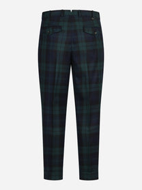 Pantalone motivo tartan Carrot verde PT TORINO – immagine 2 di 3