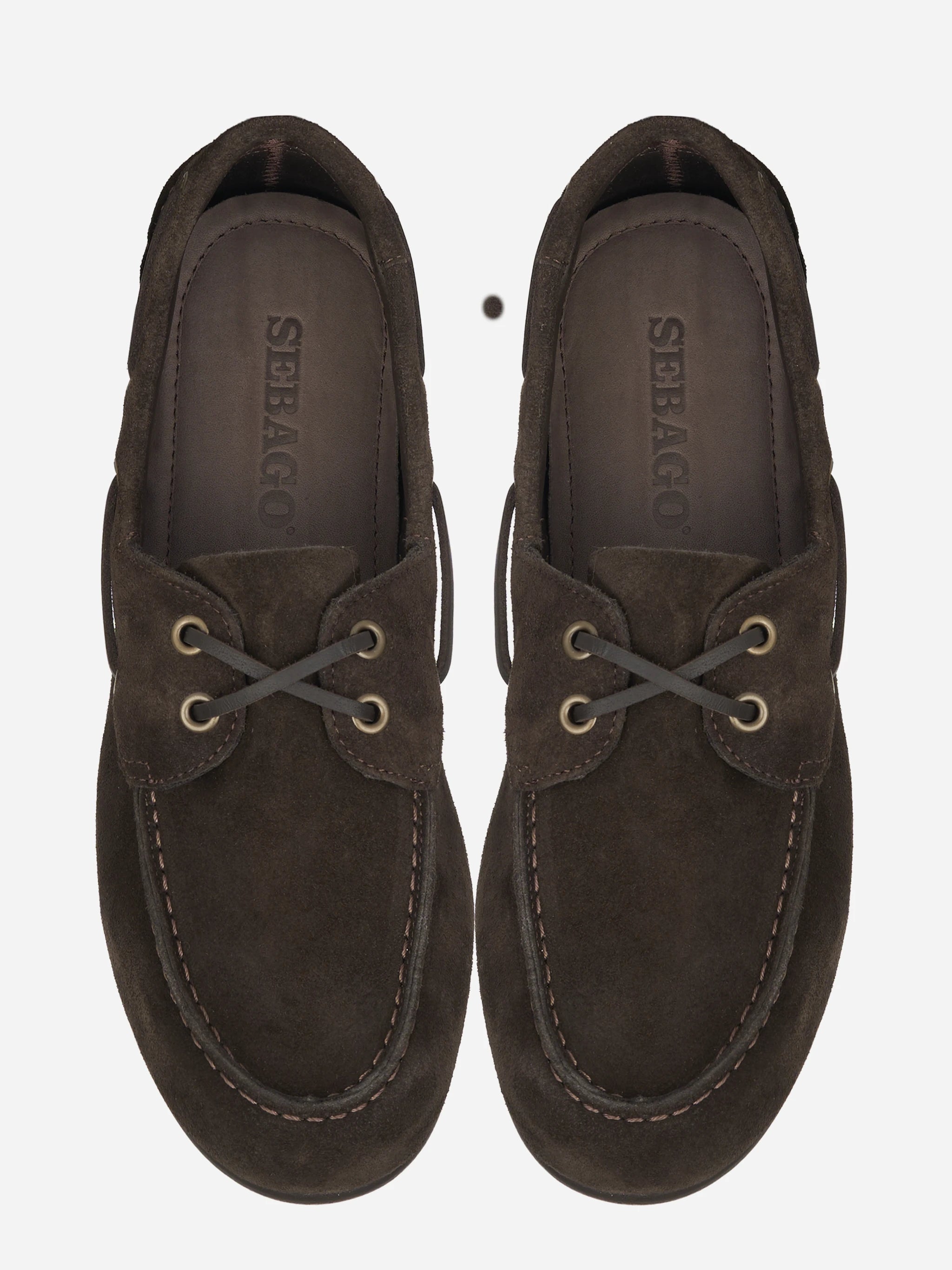 Scarpa da barca Owen in suede marrone