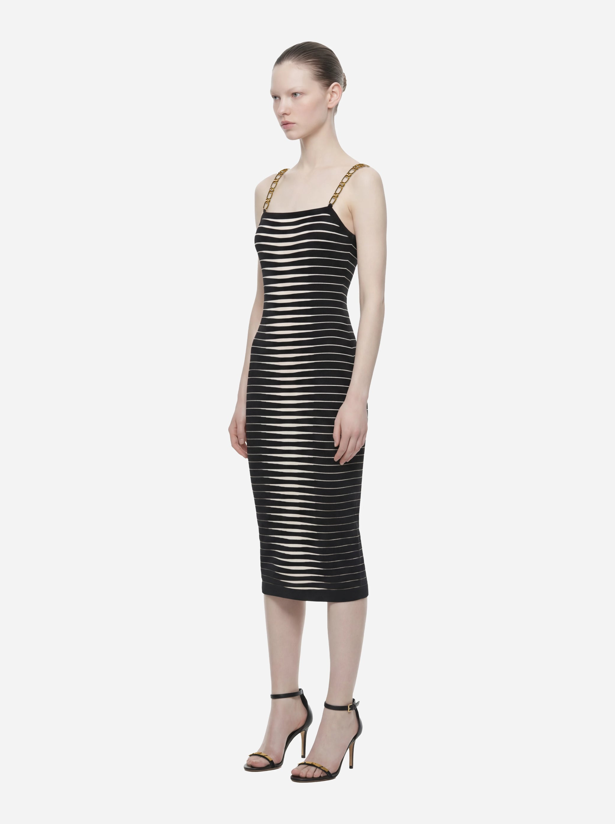 Abito in maglia con zebra jacquard