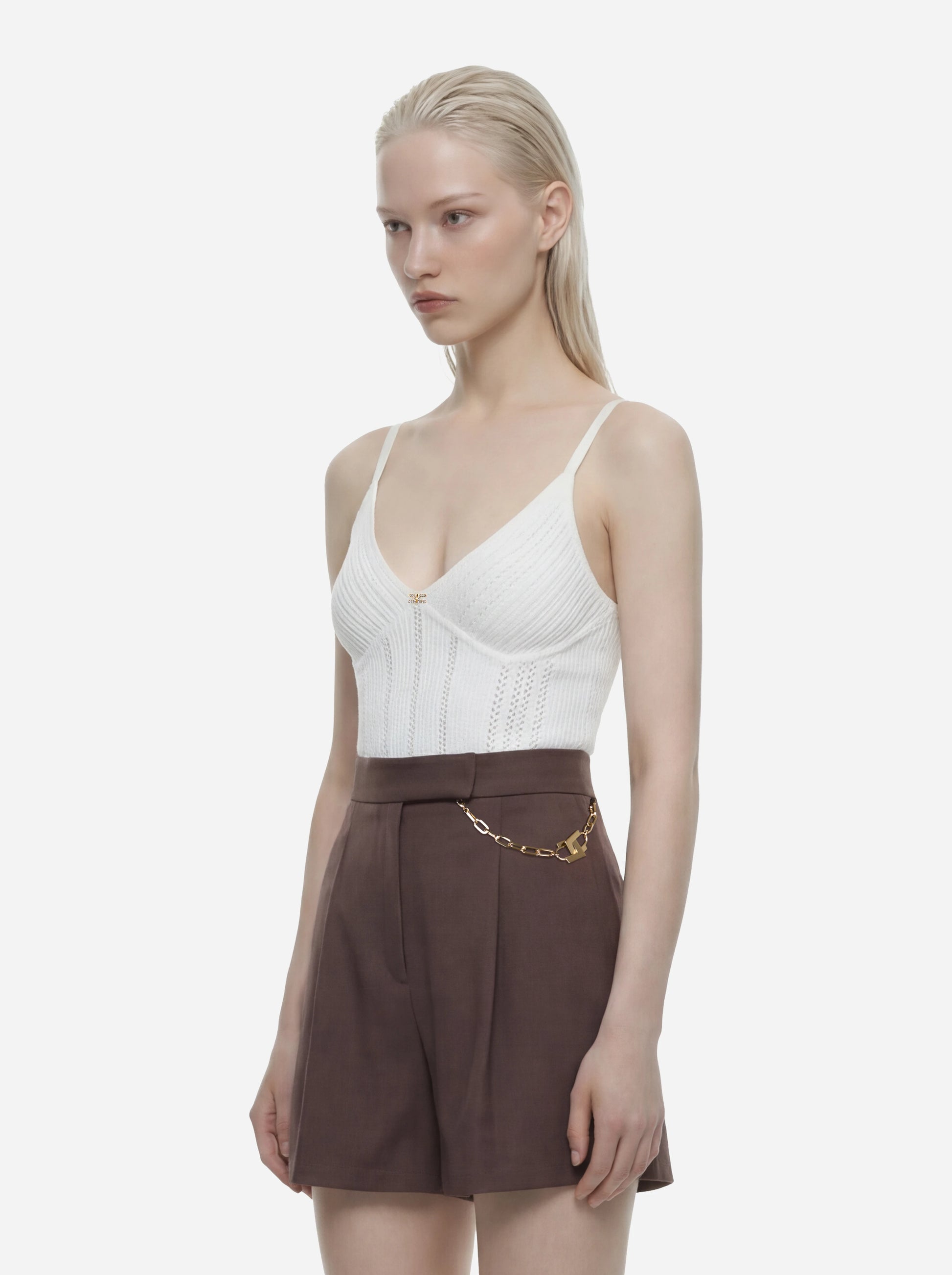 Body bianco in maglia à jour
