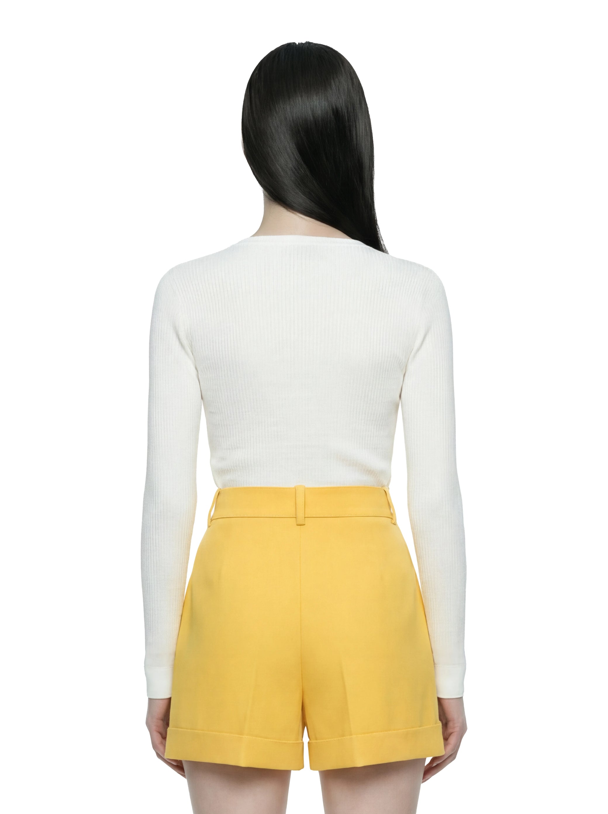 Cardigan in maglia bianco a micro trecce