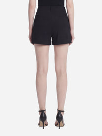 Shorts in crepe leggero nero